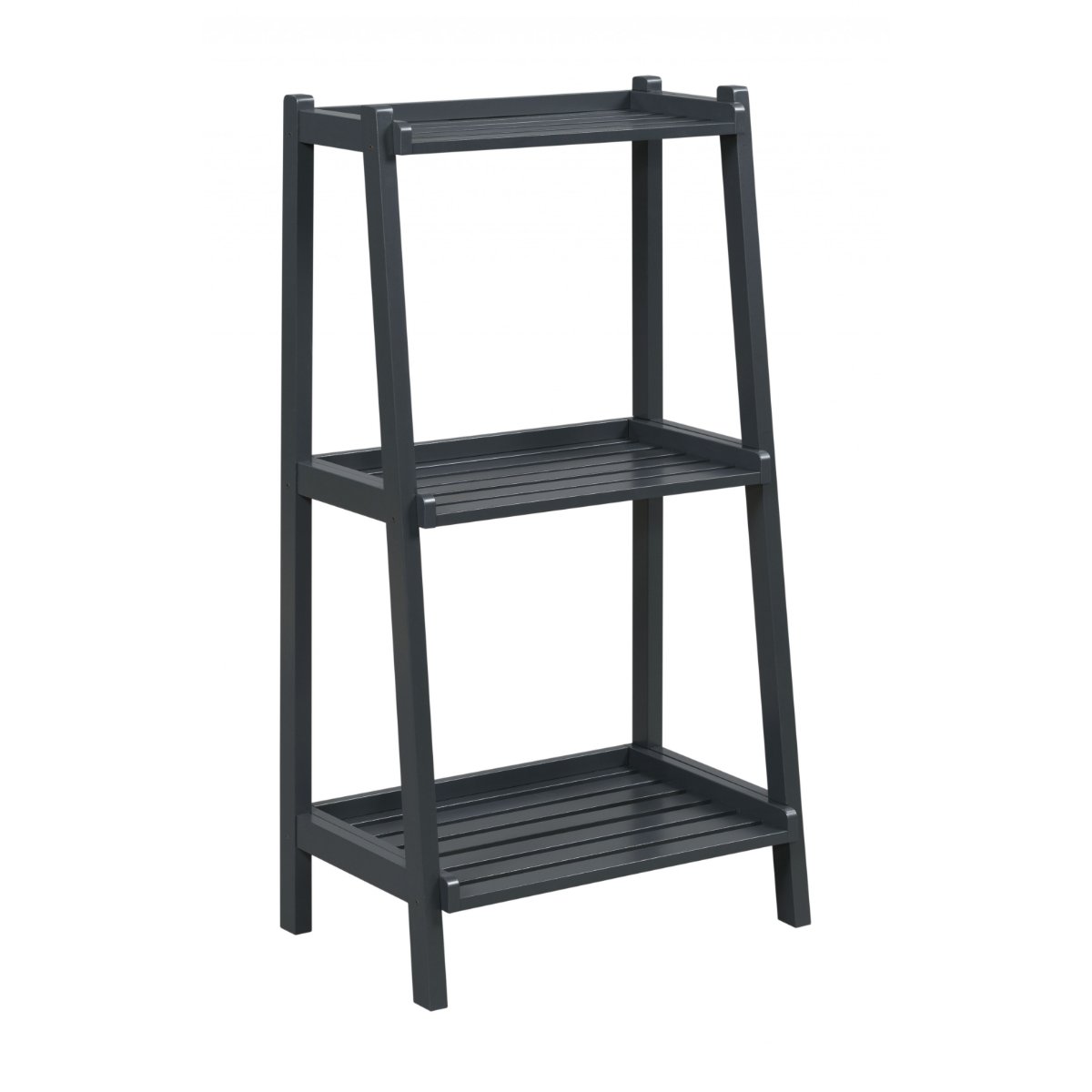 HomeRoots 4000380034 Graphite Wood 3-Shelf Bookcase (22-in W x 42-in H x 13.75-in D)