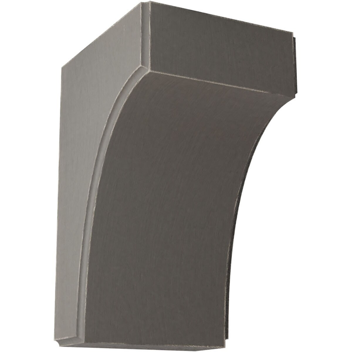 Ekena Millwork BKTWD04X04X06CVGY Clarksville 3-1/2-in x 4-in x 6-in Rubberwood Gray Wood Standard Bracket