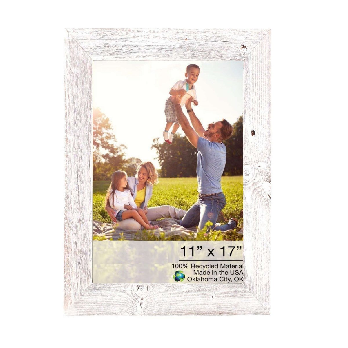 HomeRoots 4000380282 White Wash Wood Picture Frame