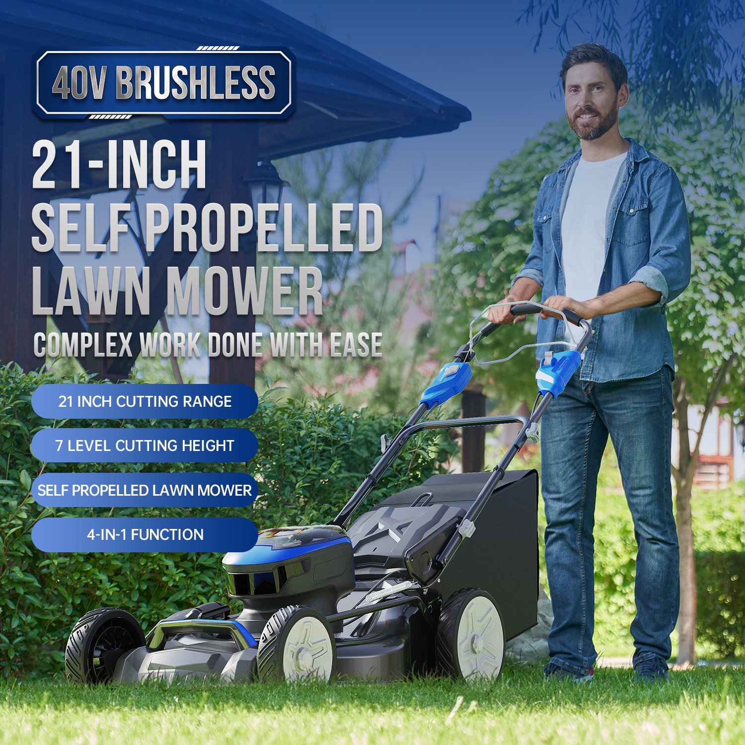 Wild Badger Power WB40VSP21LM Cordless-Elec-Push-Mowers - View #2