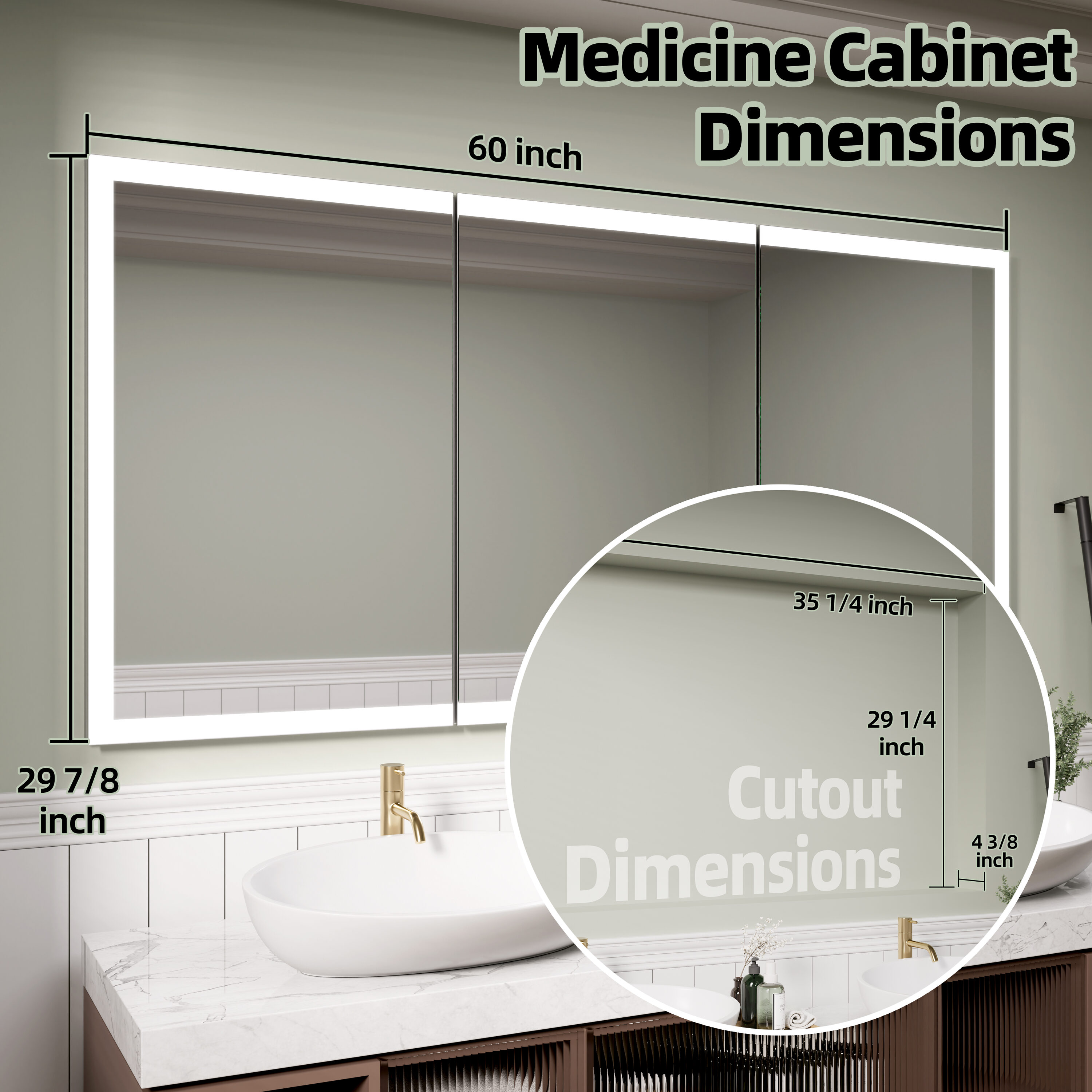 Royal Guard LMC6030-6 Bathroom-Medicine-Cabinets - View #2