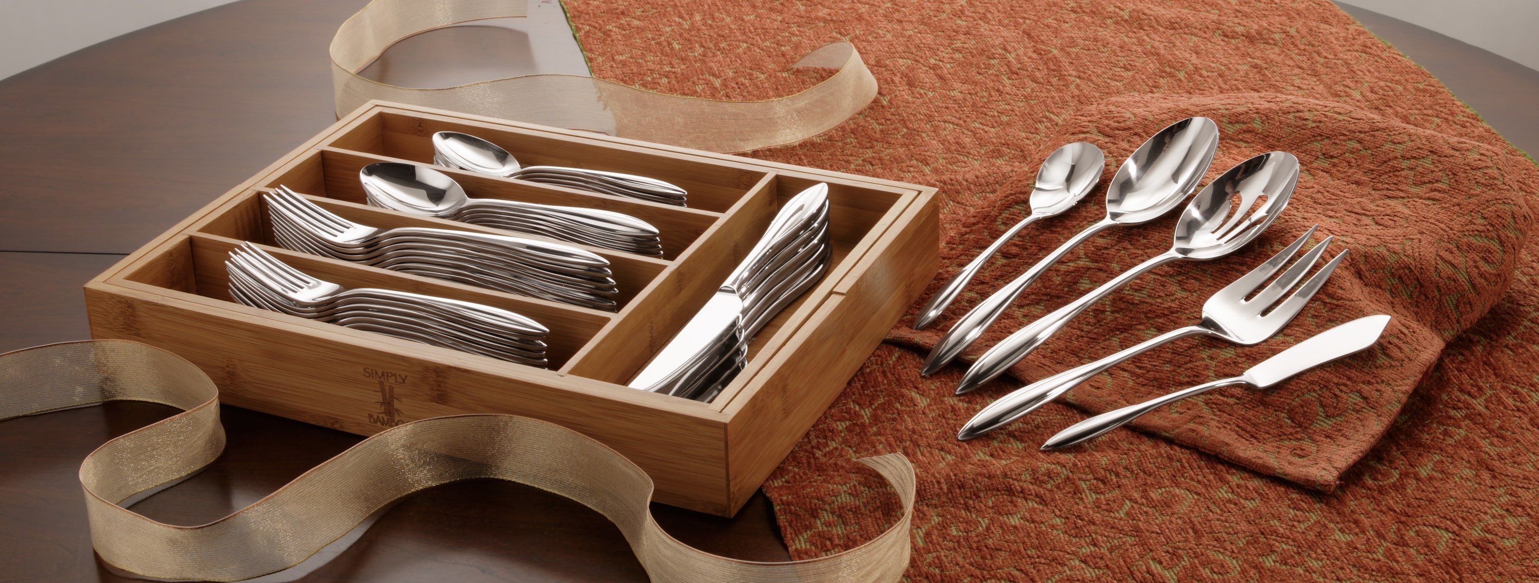 Modern Tarnish Resistant Stainless Steel Serving Spoon Set