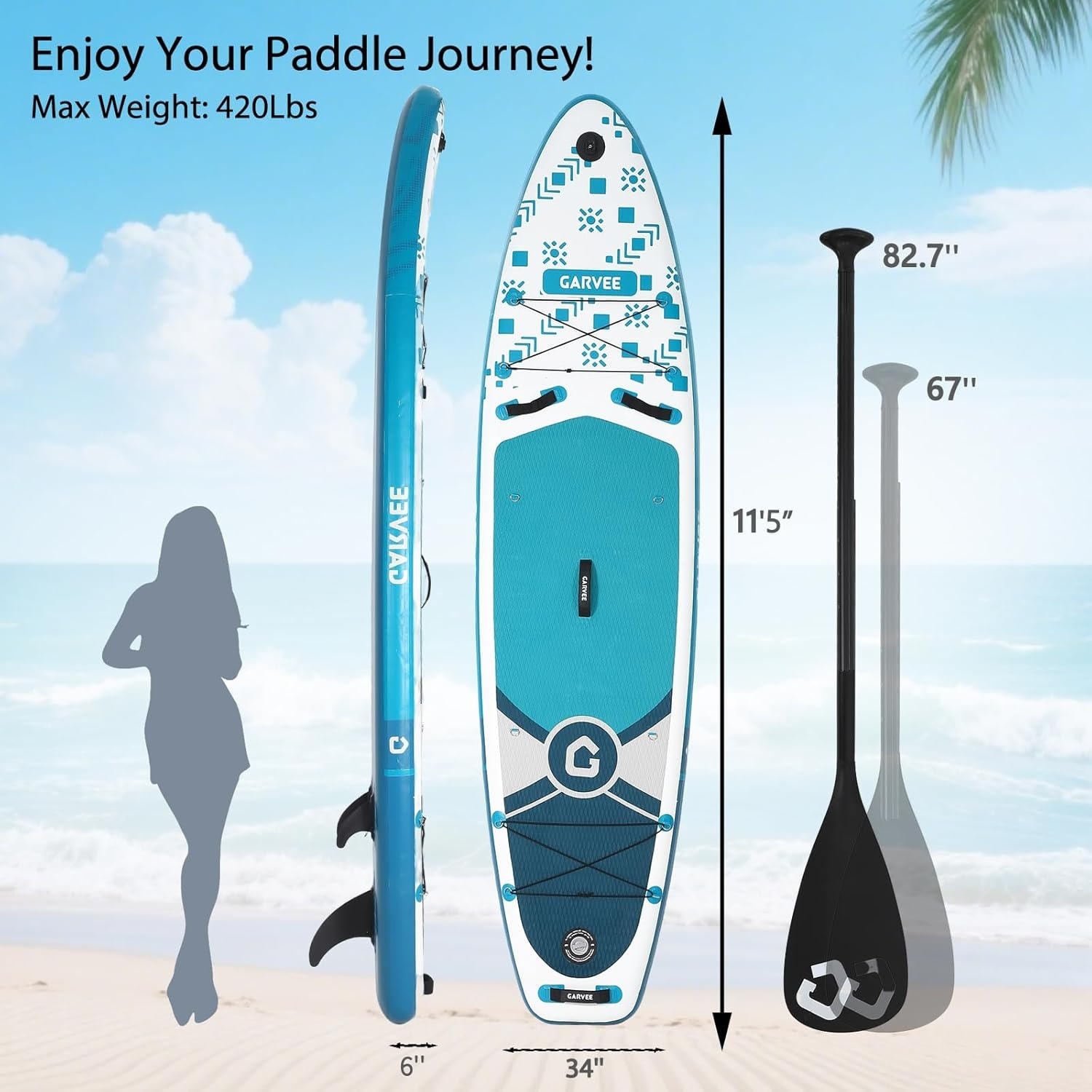 Garvee HQ-2-S3-3KPS-UFLD Stand-Up-Paddle-Boards - View #2
