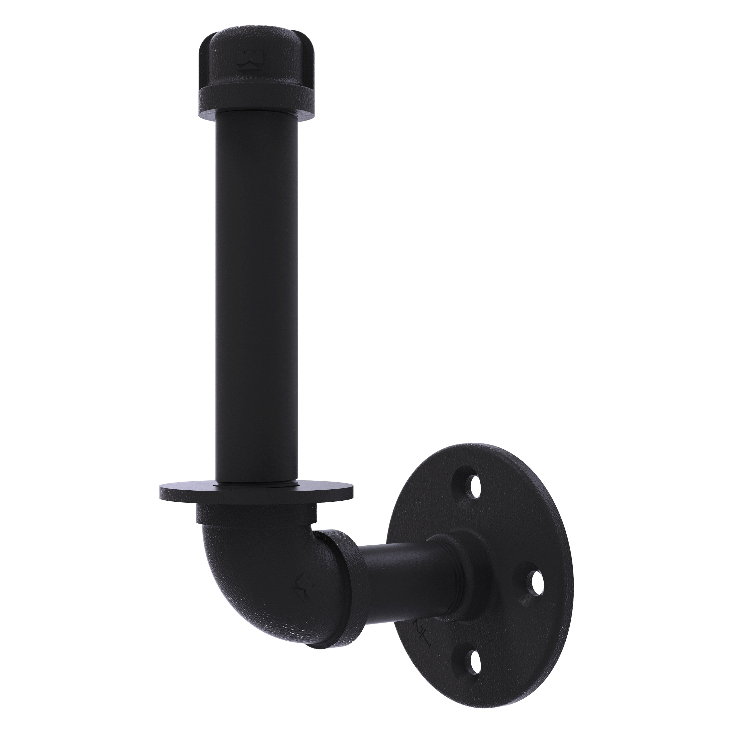 Allied Brass P-110-UPTP-BKM Pipeline Matte Black Wall mount Single post Toilet Paper Holder 1 -Rolls with Storage