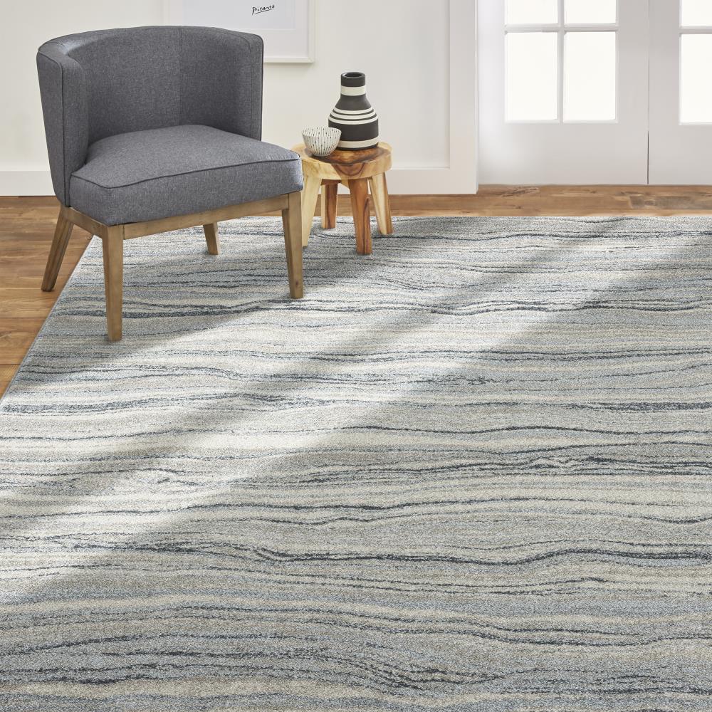 Home Dynamix Byron Daphne 8 X 10 Light Gray Indoor Abstract Area Rug At 