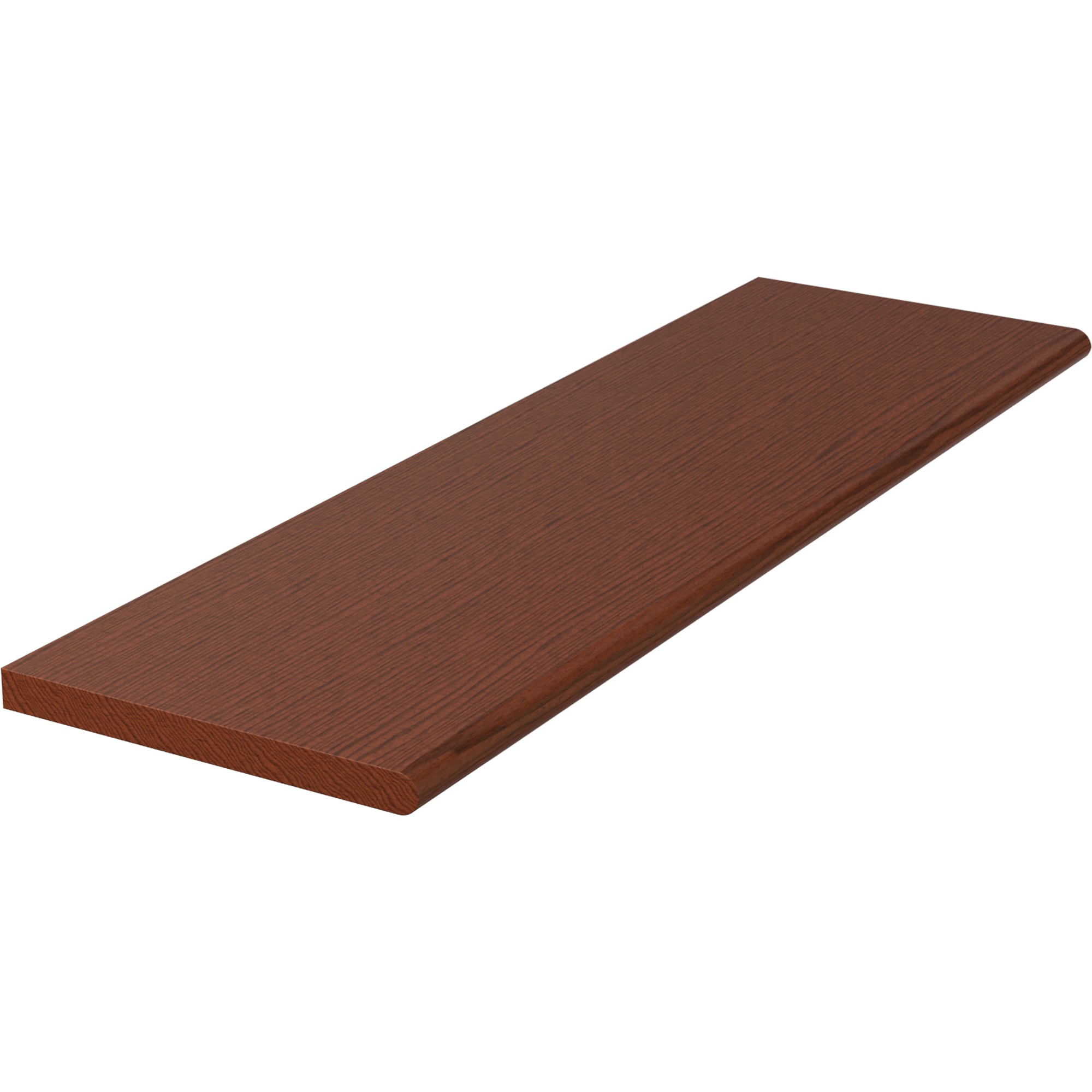 L.J. Smith Stair Systems 807011X36-BRZC 36-in x 11.5-in x 1-in Brown Brazilian cherry No return Bullnose Stair Tread