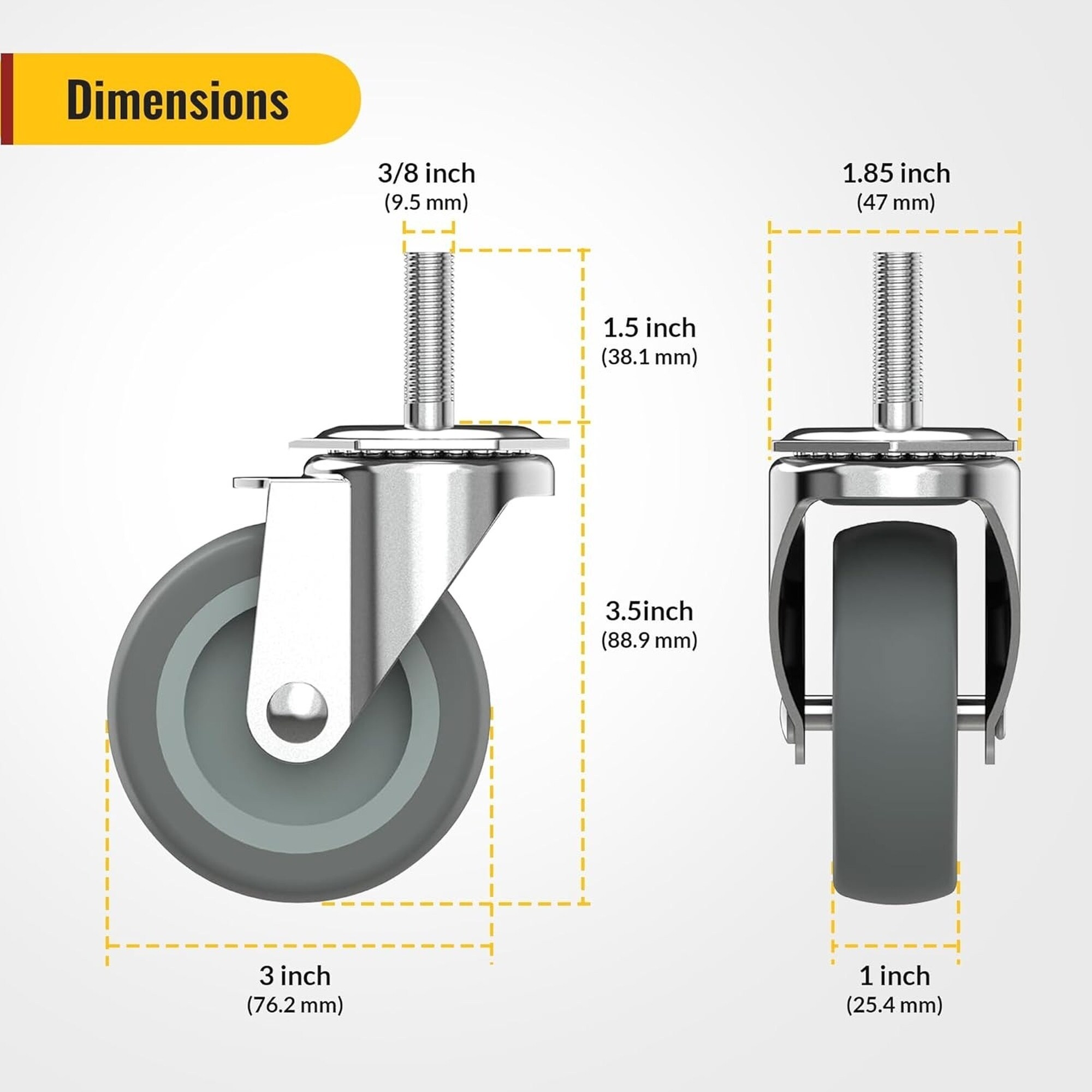 Numhew NHBEN45617 casters - View #3