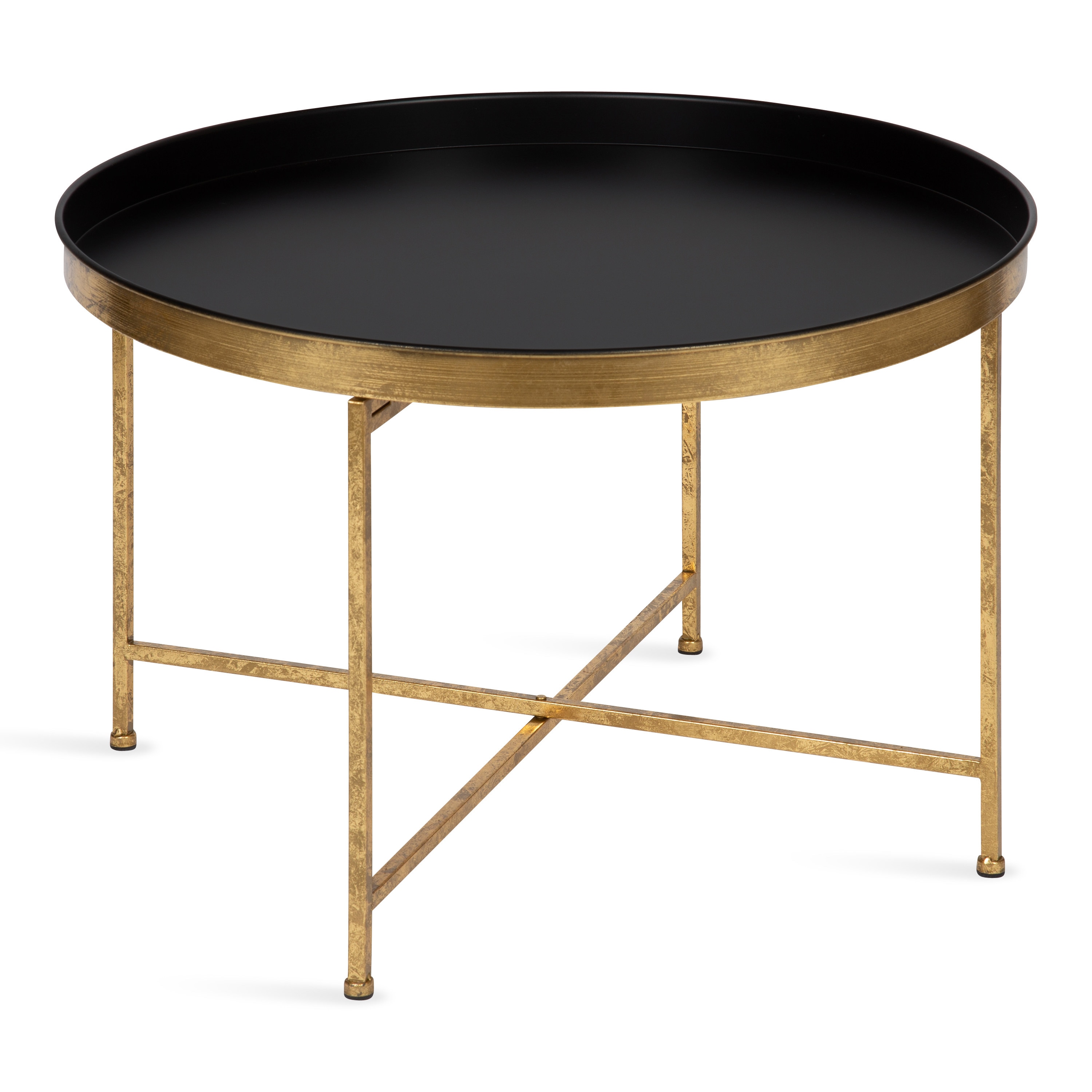Kate and Laurel 221158 Celia Black Metal Modern Coffee Table