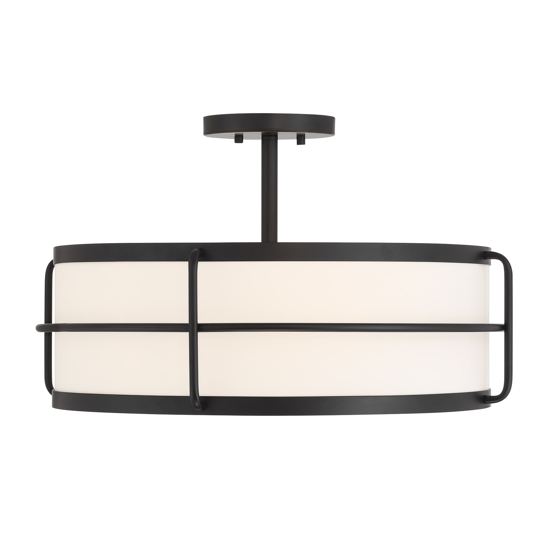 Savoy House 6-4193-4-89 Chauncey 4 -Light 22-in Matte Black Semi Flush Mount Light