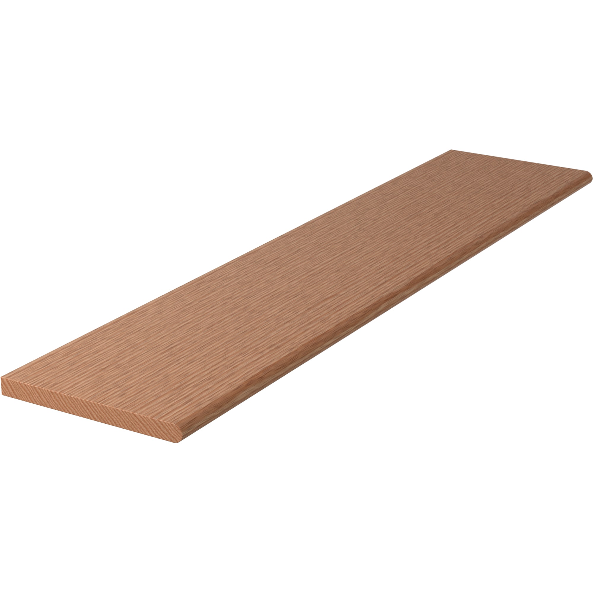 L.J. Smith Stair Systems 807011X48 48-in x 11.5-in x 1-in Brown Red oak No return Bullnose Stair Tread