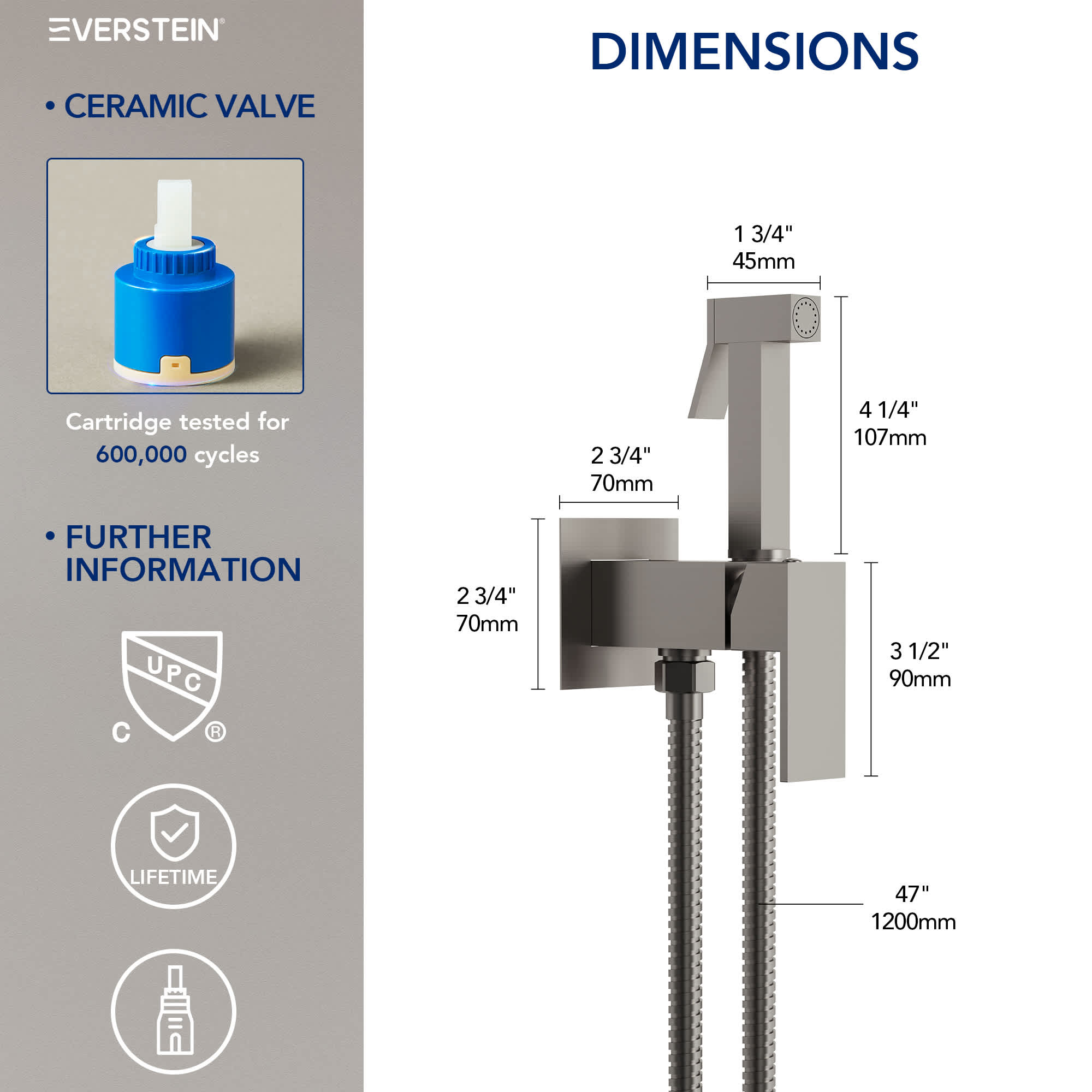 EVERSTEIN SFS-1170-NK Bidet-Faucets - View #8