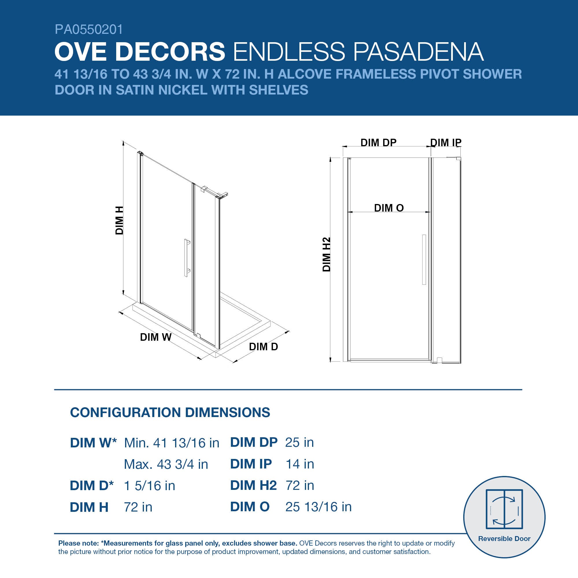 OVE Decors 828796073257 Shower-Doors - View #2