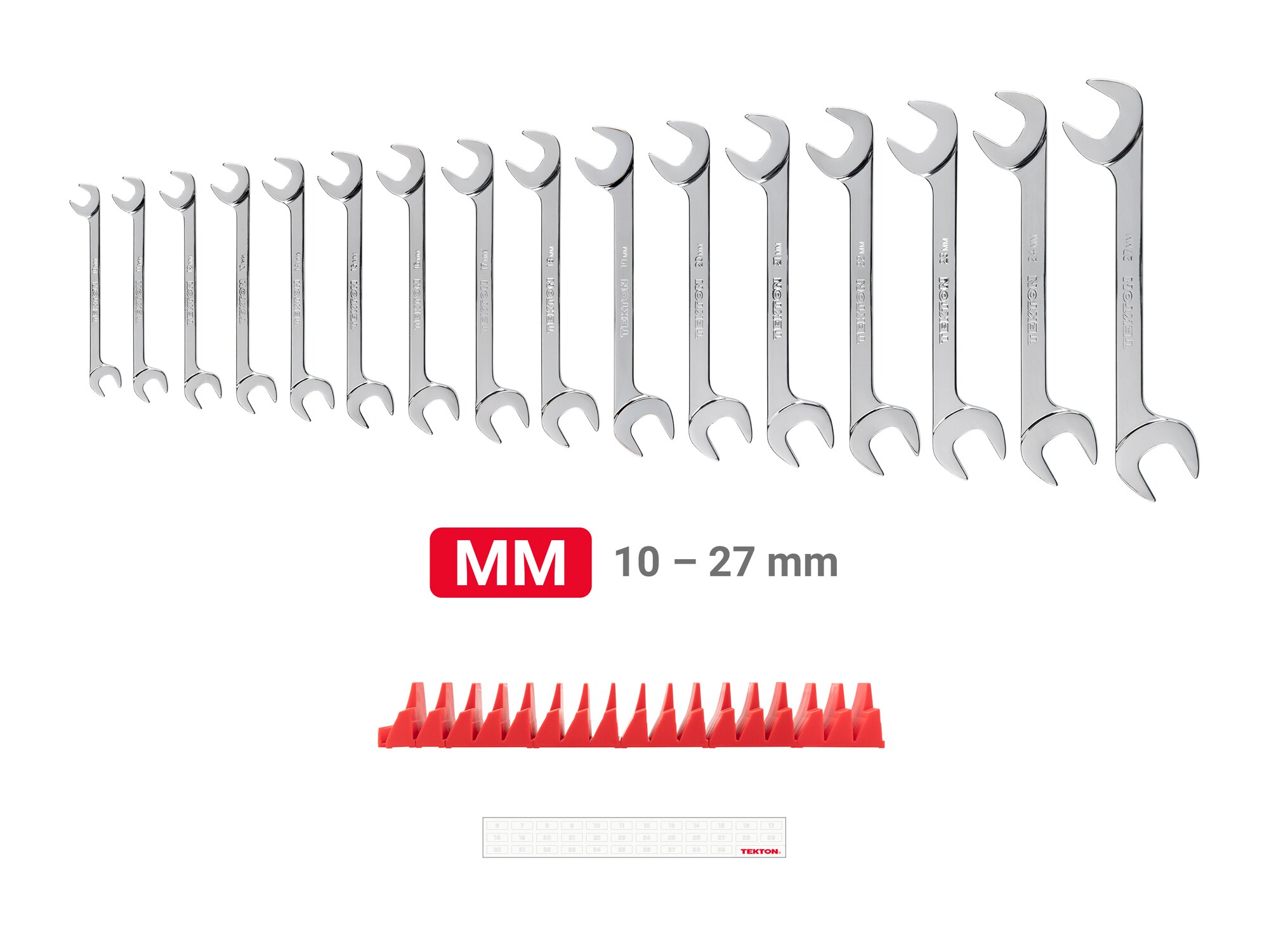 18 mm Angle Head Open End Wrench, TEKTON