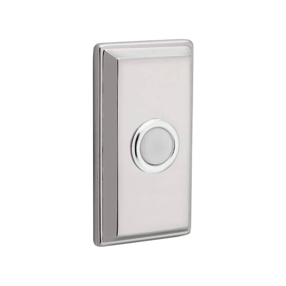 Baldwin  4860 3 Inch x 11/2 Inch Illuminated Rectangular Door Bell from the Estate Collection