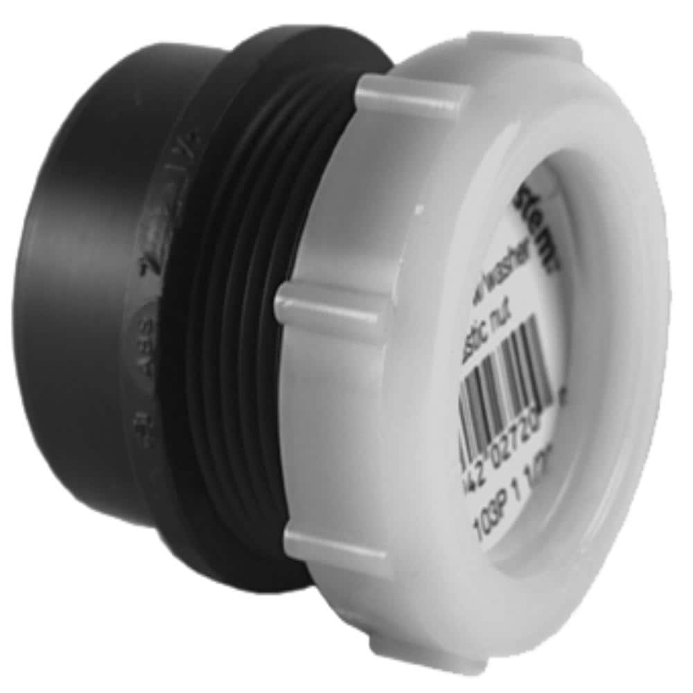 Charlotte Pipe ABS 00103P 0800 1-1/2-in ABS DWV Street Trap Adapter