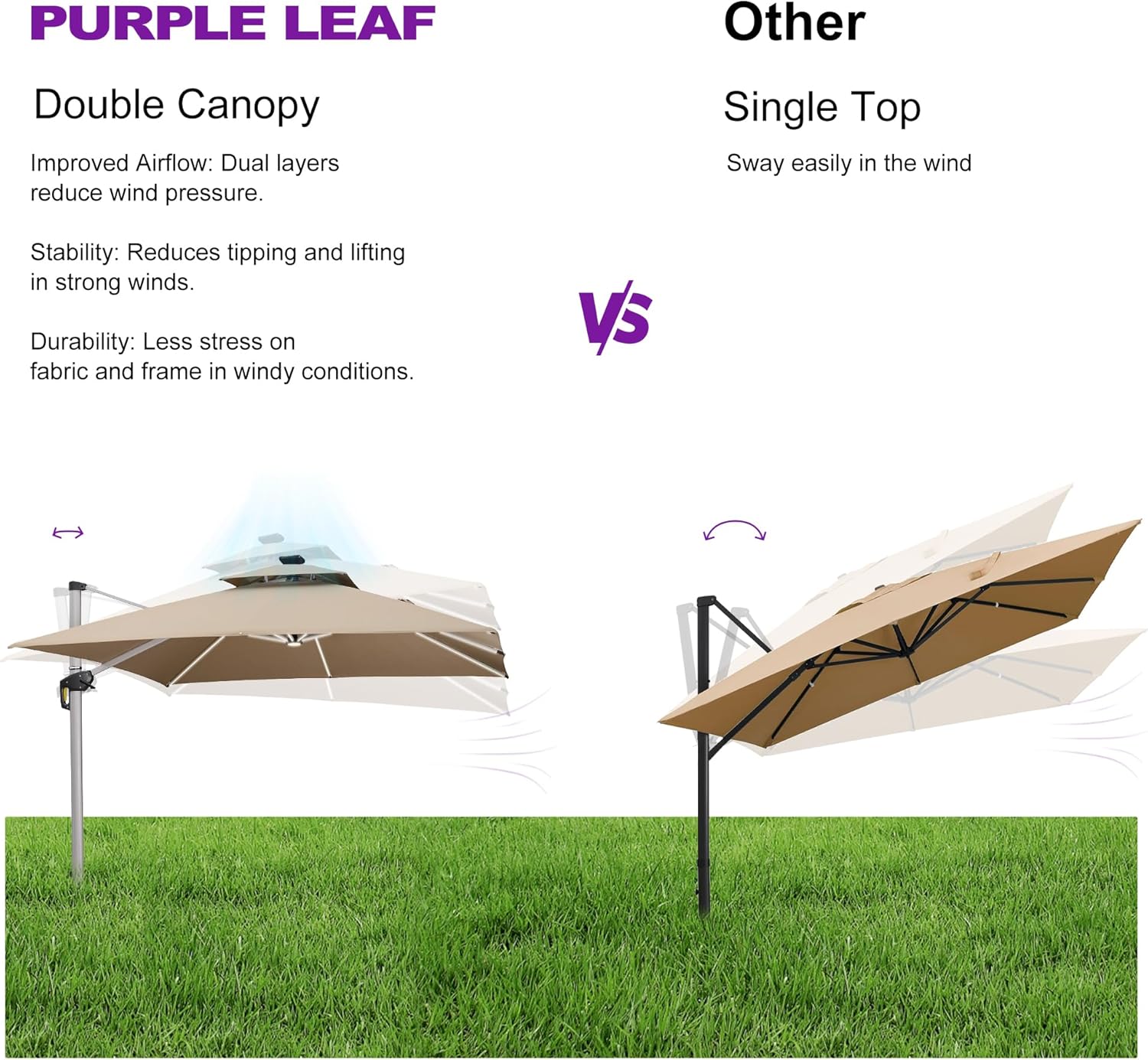 PURPLE LEAF LSGLRSDT09-KK Umbrellas-2 - View #8
