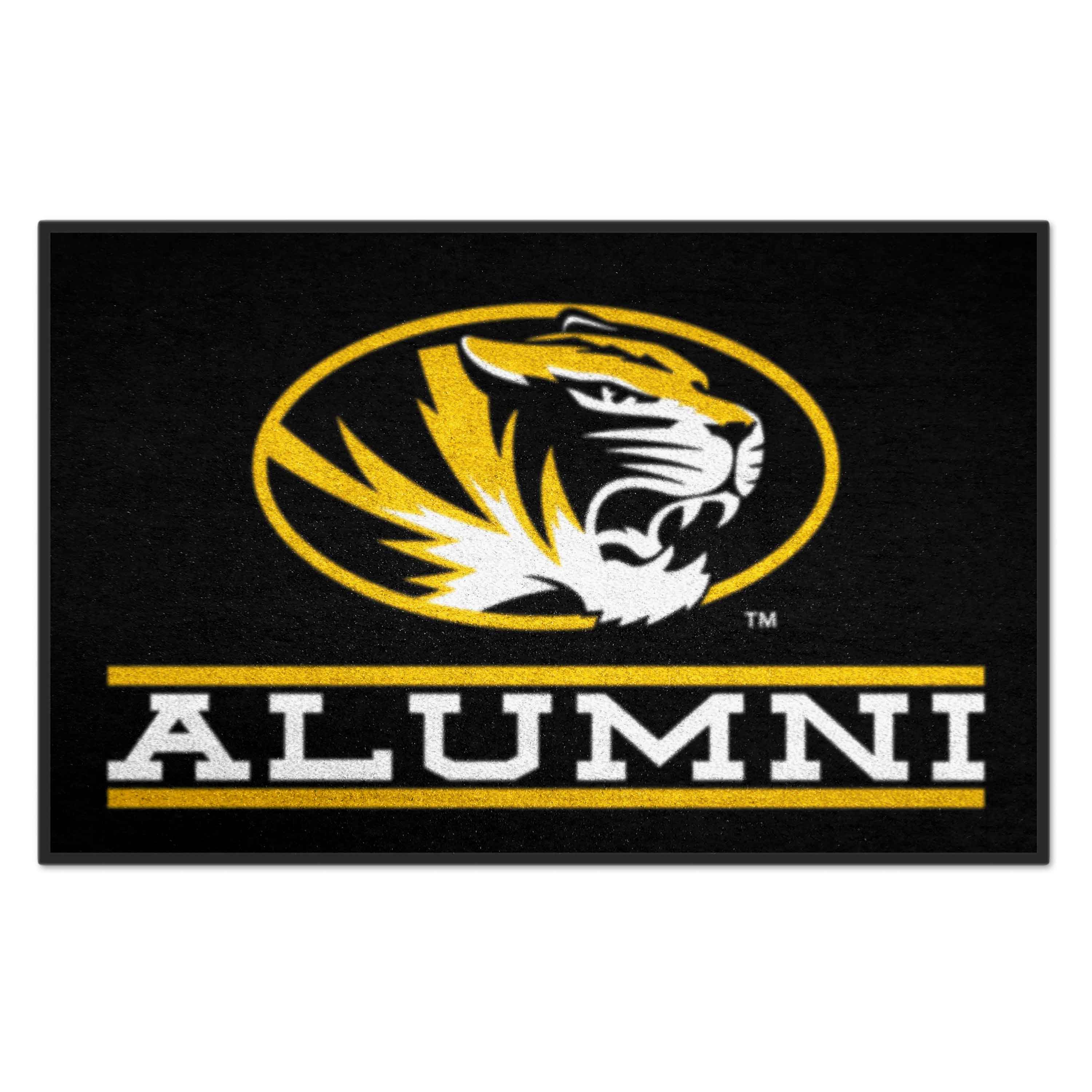 FANMATS 18349 Missouri Tigers 30-in x 19-in Black Nylon Indoor or outdoor Decorative Sports Door Mat
