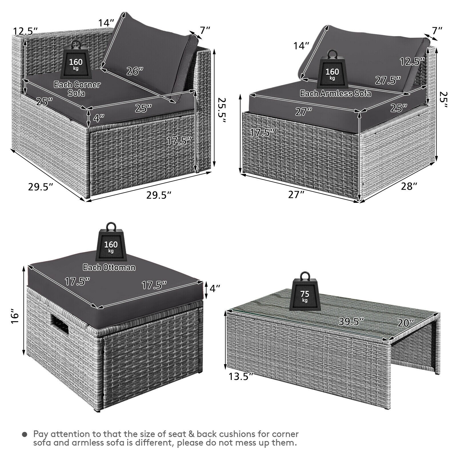 Poinic CWG68604GR-X Patio-Conversation-Sets - View #2