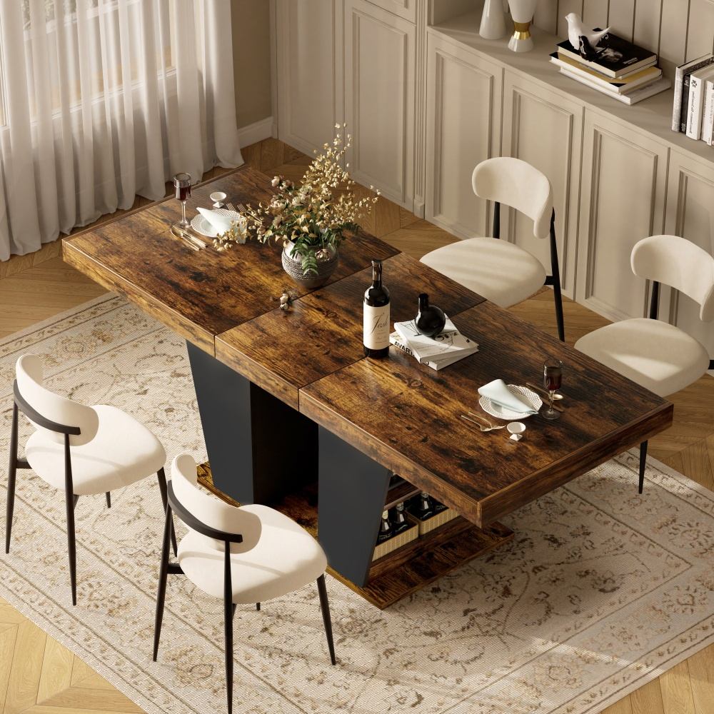 Coolbibila ZAI-TABLE-BROWN Dining-Tables - View #2