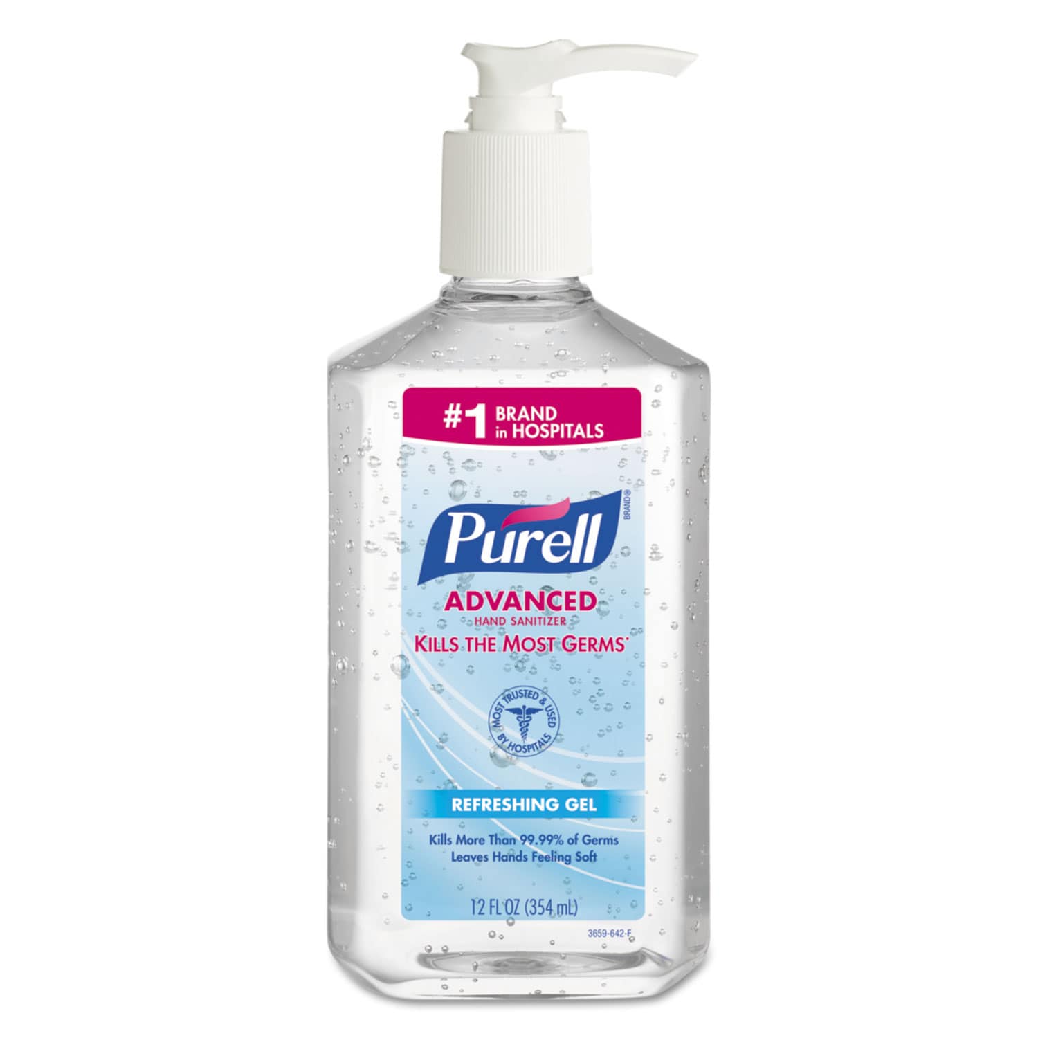 PURELL - Advanced Hand Sanitizer Refreshing Gel 12 oz Pump Bottle Clean Scent