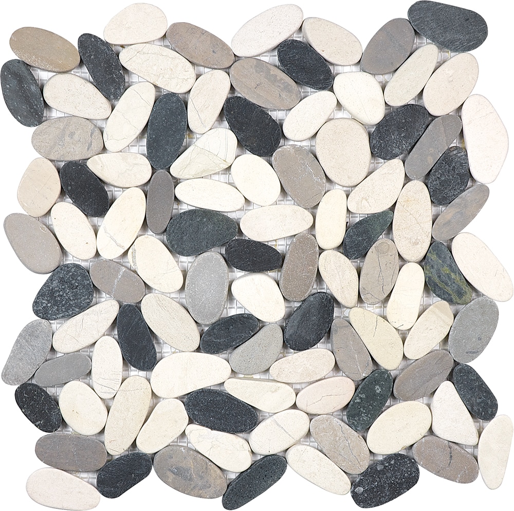 Satori 5001-0226-0 Zen Tranquil 12-in x 12-in Honed Natural stone Pebble Mosaic 10.00-sq ft Carton