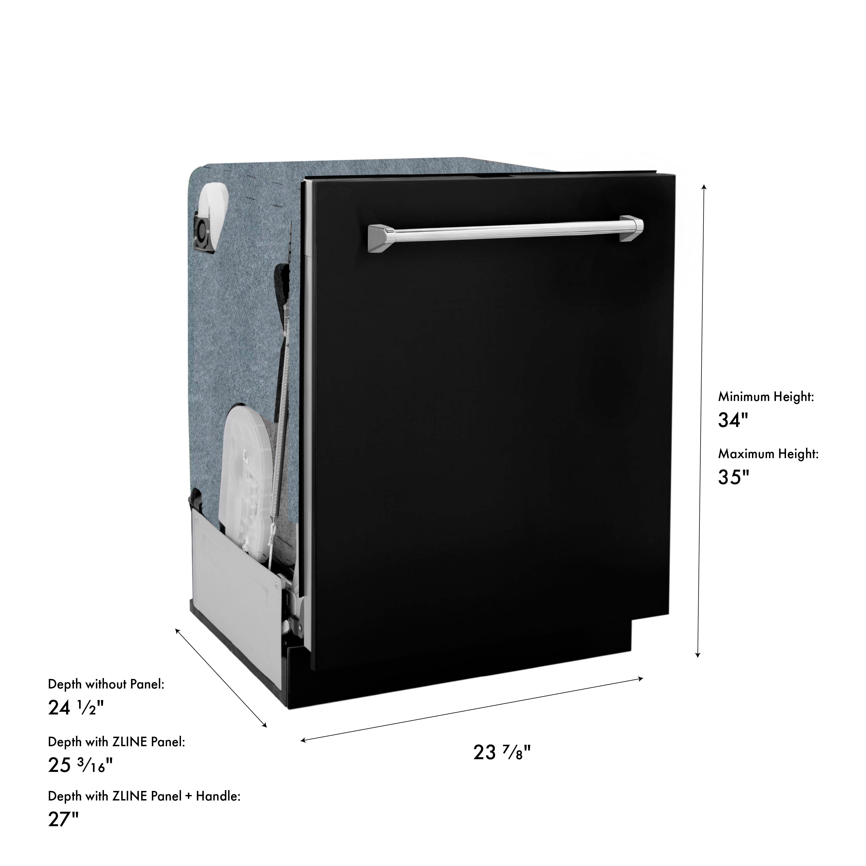 ZLINE KITCHEN & BATH DWMT-BLM-24 Builtin-Dish - View #4
