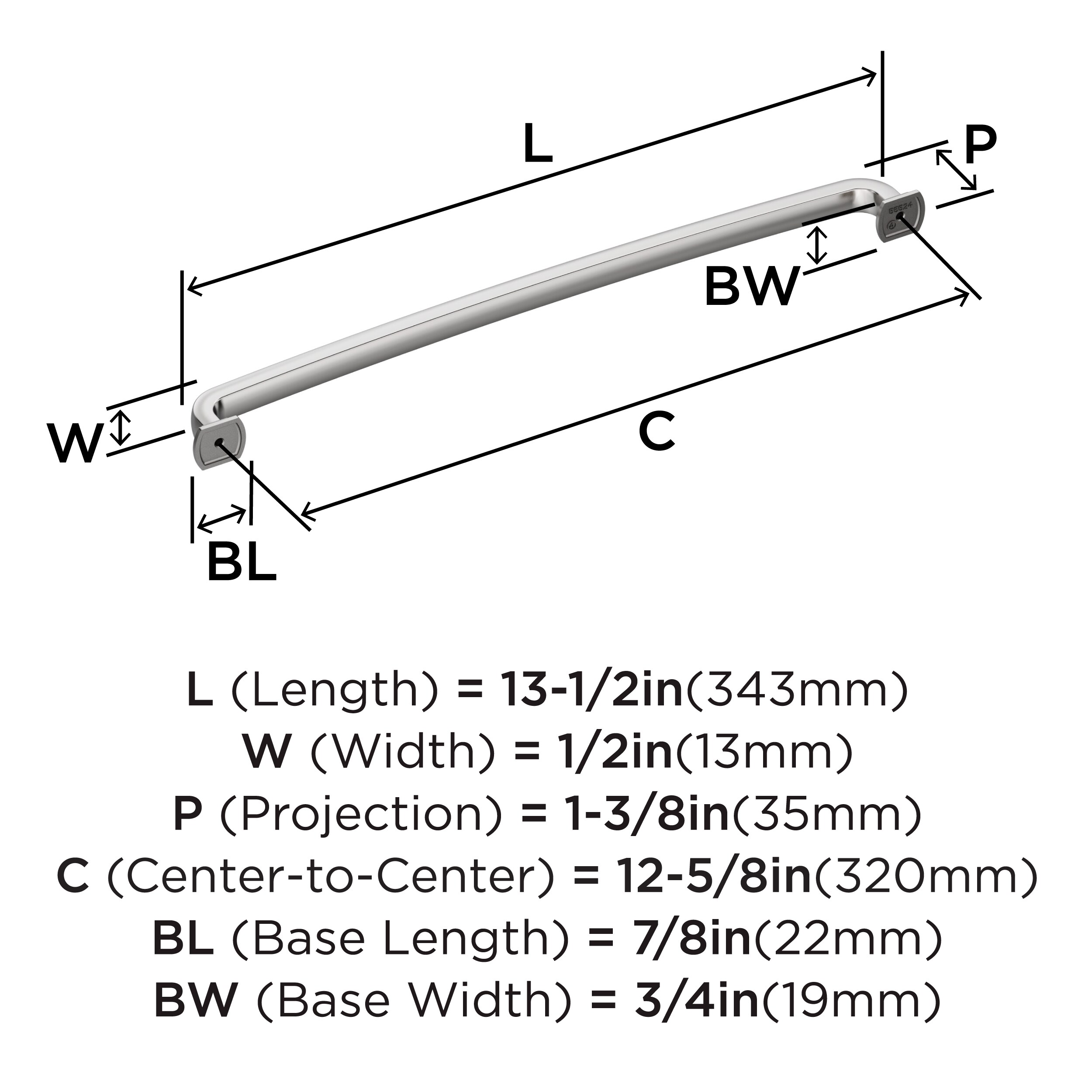 Amerock BP5552426 Cabinet-Pulls - View #3