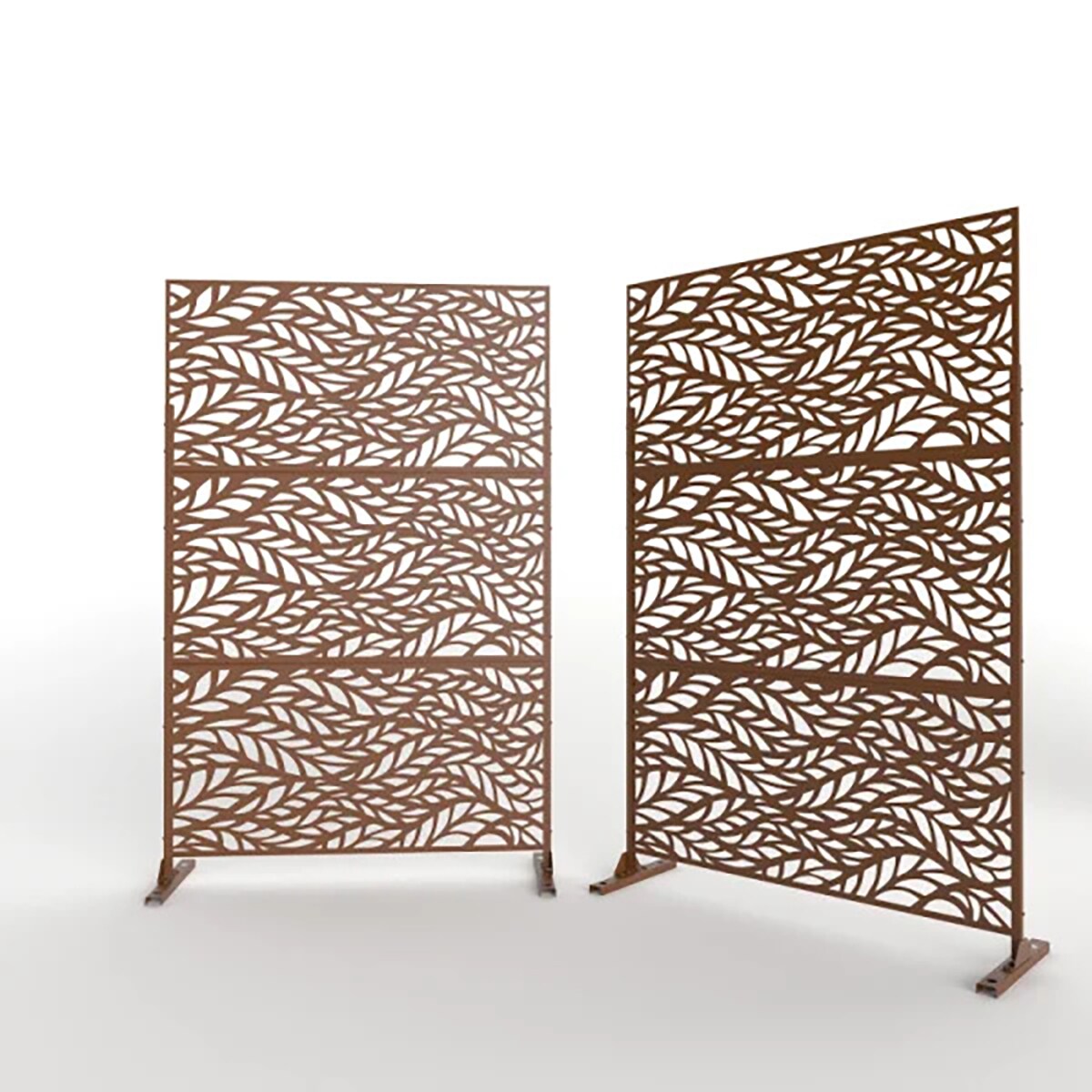 Kahomvis NEUT-QPD0-M8G 15-Inches x 47-Inches x 76-Inches Brown Metal Steel Decorative fencing