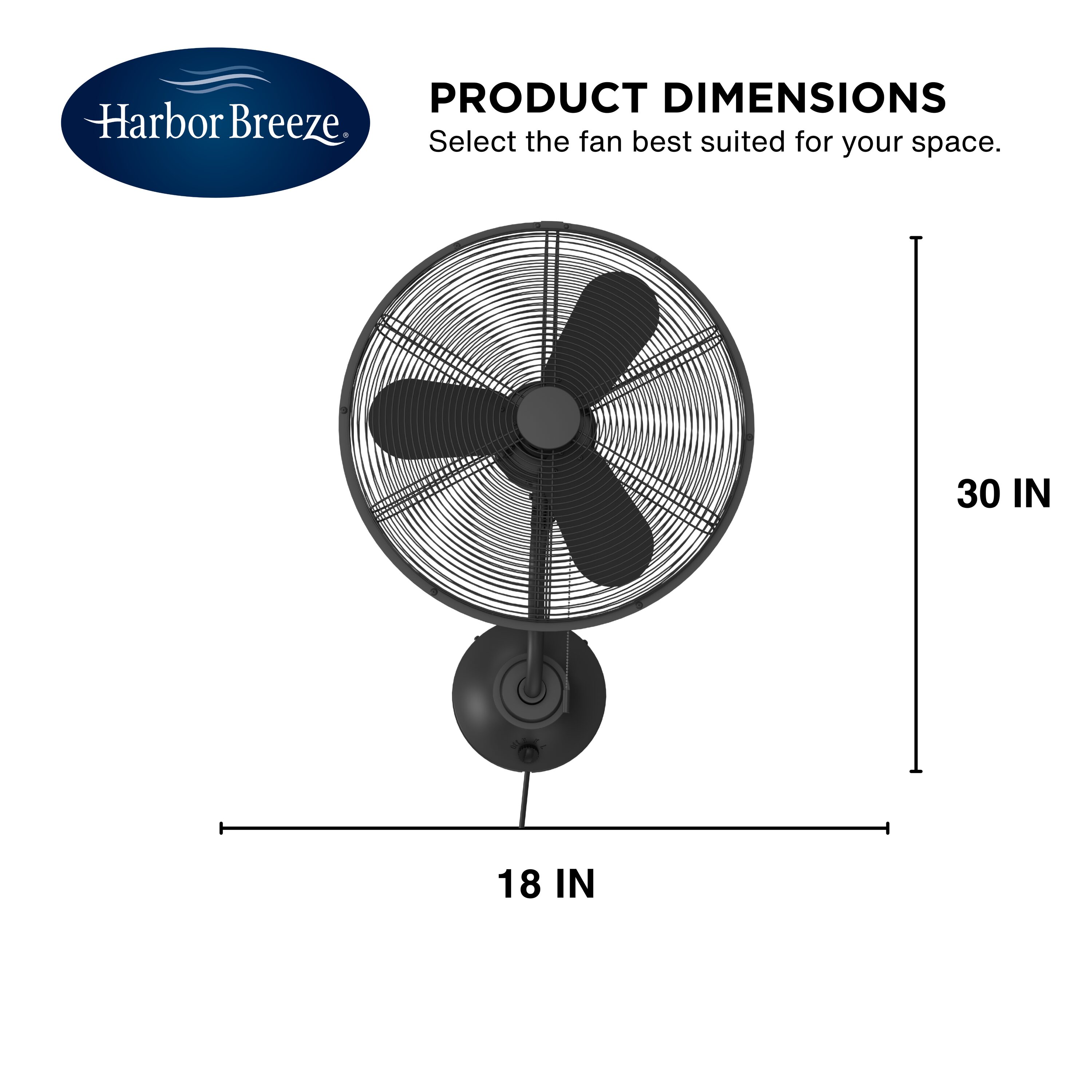 Harbor Breeze JP18MBK3 Wall-Mounted-Fans - View #10