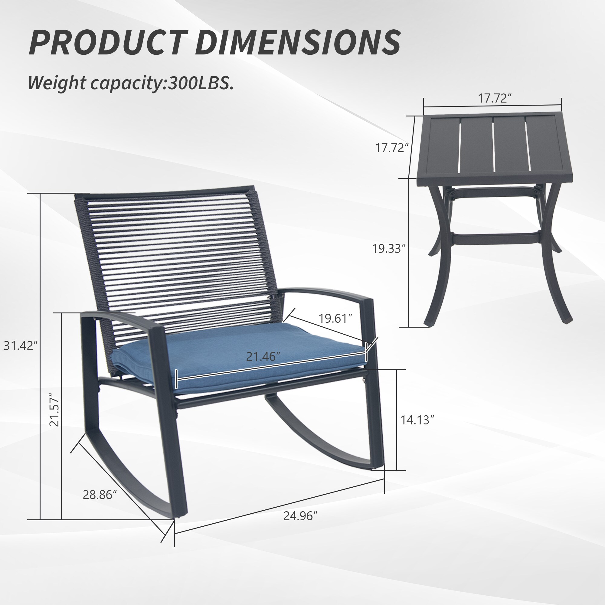 Mondawe MA-GCS039BW Patio-Conversation-Sets - View #2