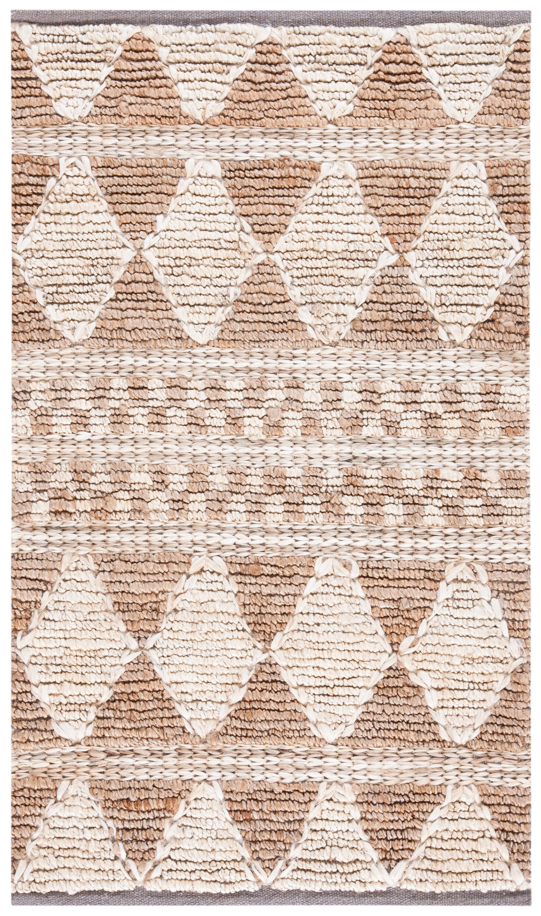 Handmade Reversible Brown/Beige Jute Area Rug - 3 ft. x 5 ft.