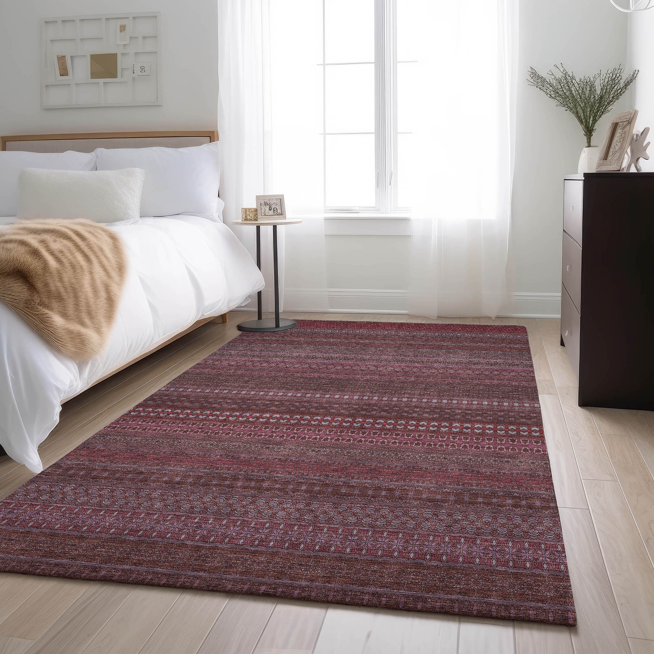 Addison Rugs AMF567GY2X8 Mayfield AMF567GY 2 x 7 (ft) Loomed Polyester Gray Rectangular Indoor Geometric Machine washable Area rug