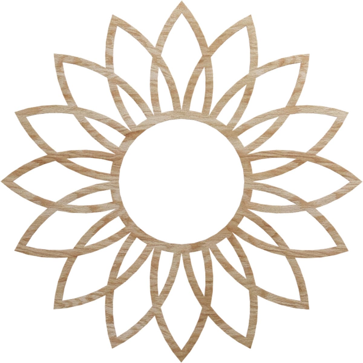 Ekena Millwork CMWP40X40X0375DARO Daisy Fretwork 40-in W x 40-in L Contemporary Red Oak Wood Whole Ceiling Medallion