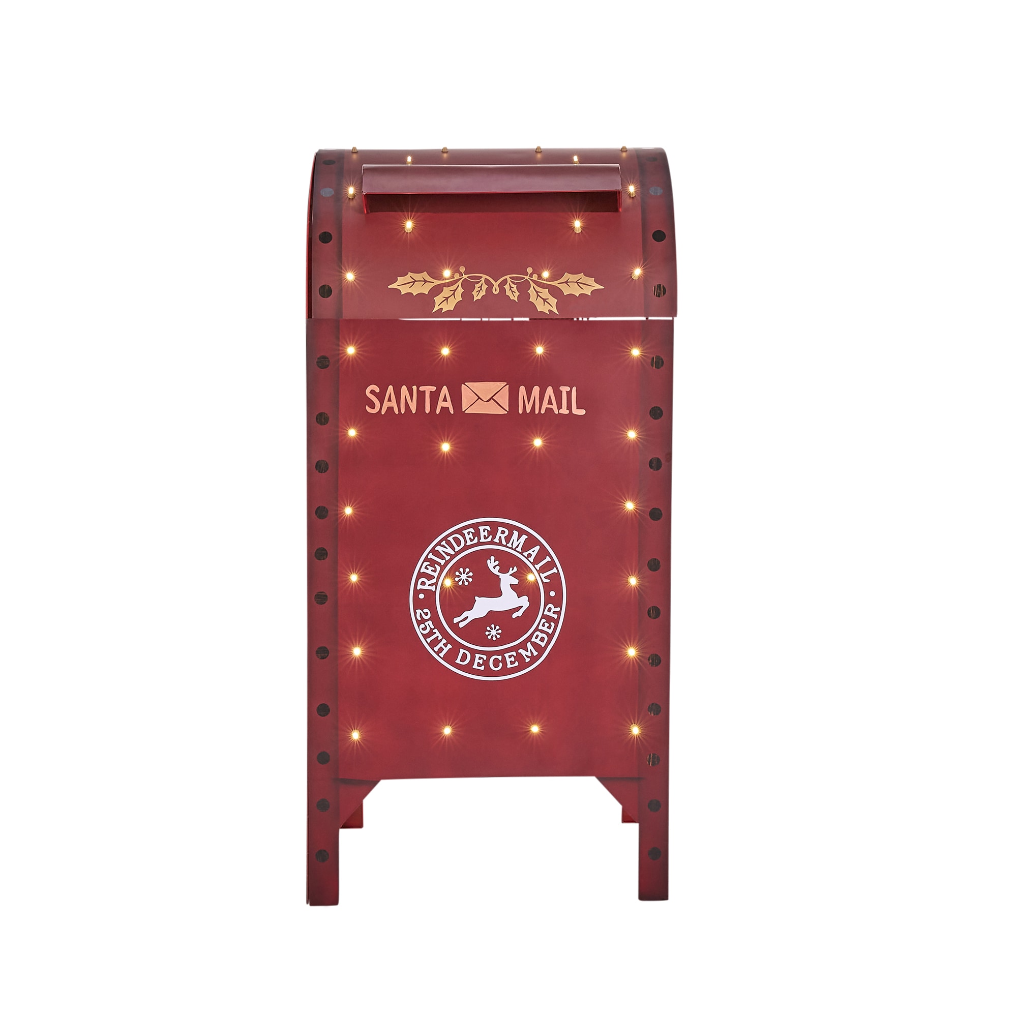 Holiday Living 40-in Mailbox Free Standing Decoration with White  Incandescent Lights at