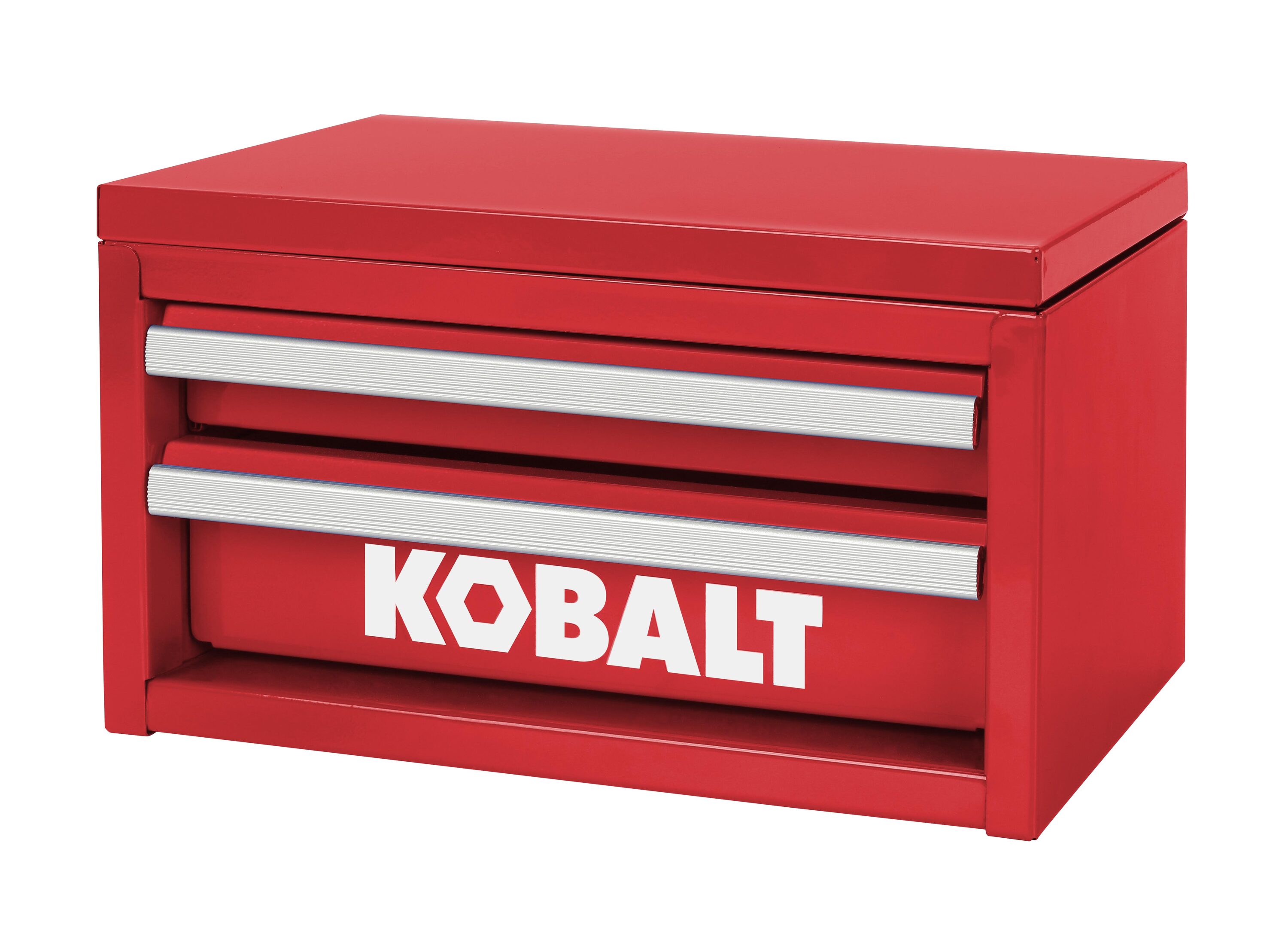 Kobalt Portable tool box 10.83-in W x 5.91-in H x 5.91-in D 2 -Drawer Red Steel Tool Box #56096