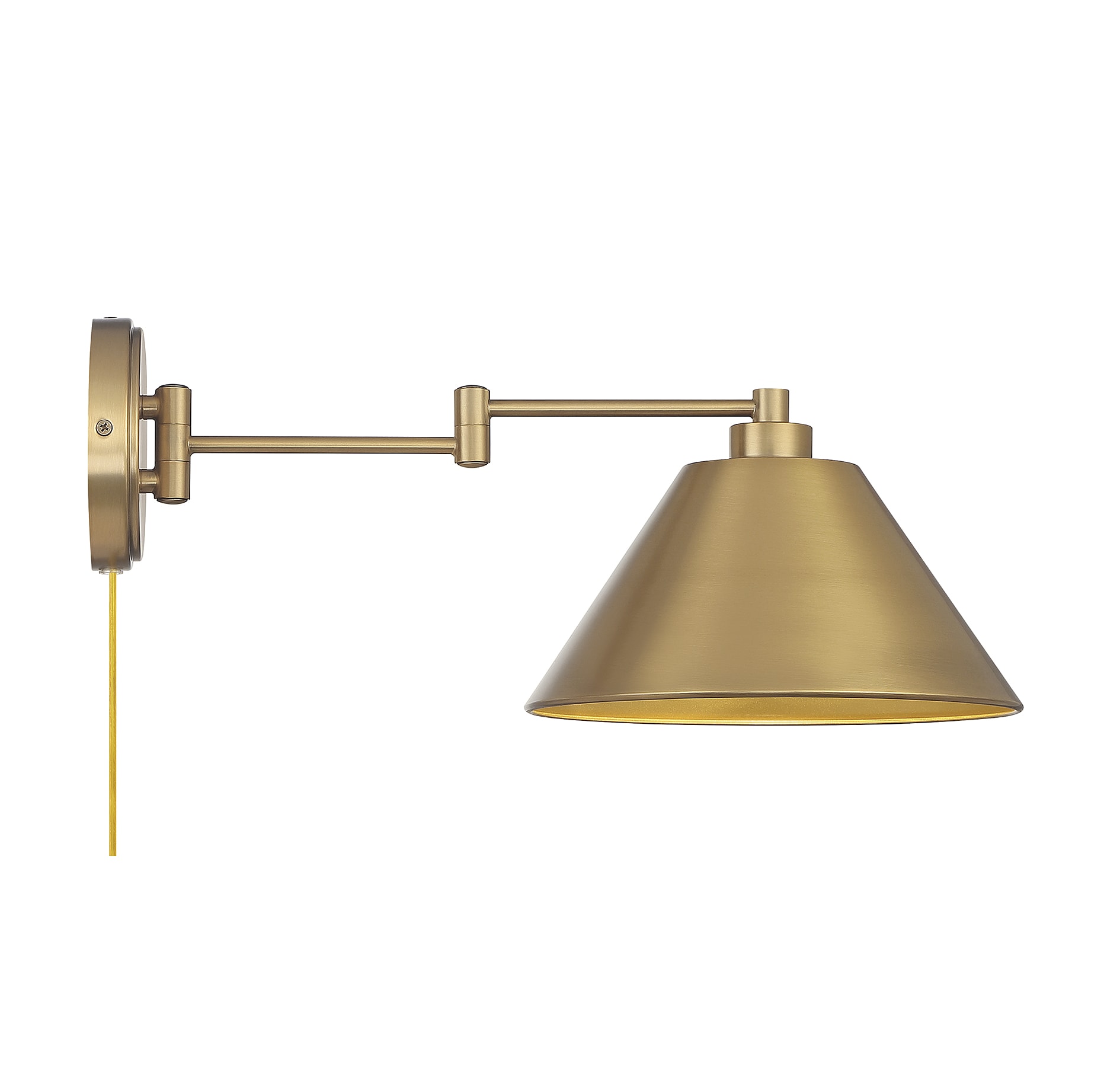 Nicholas Adjustable Arm Black and Gold Brass Wall Sconce