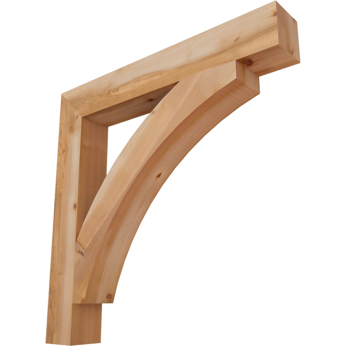 Ekena Millwork BKT06X42X42THR05SWR Thorton block smooth 5-1/2-in x 42-in x 42-in Western red cedar Brown Wood Standard bracket
