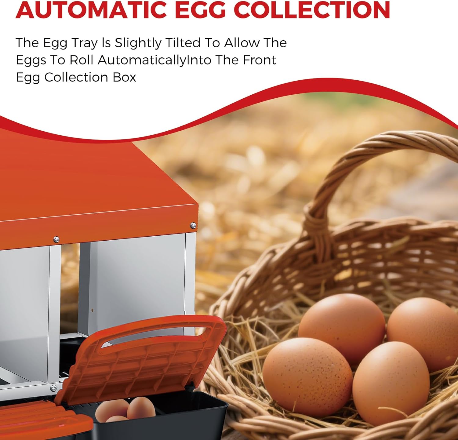 IdealHouse Chicken Nesting Box 4 Compartment Roll Out with Pull Out ...