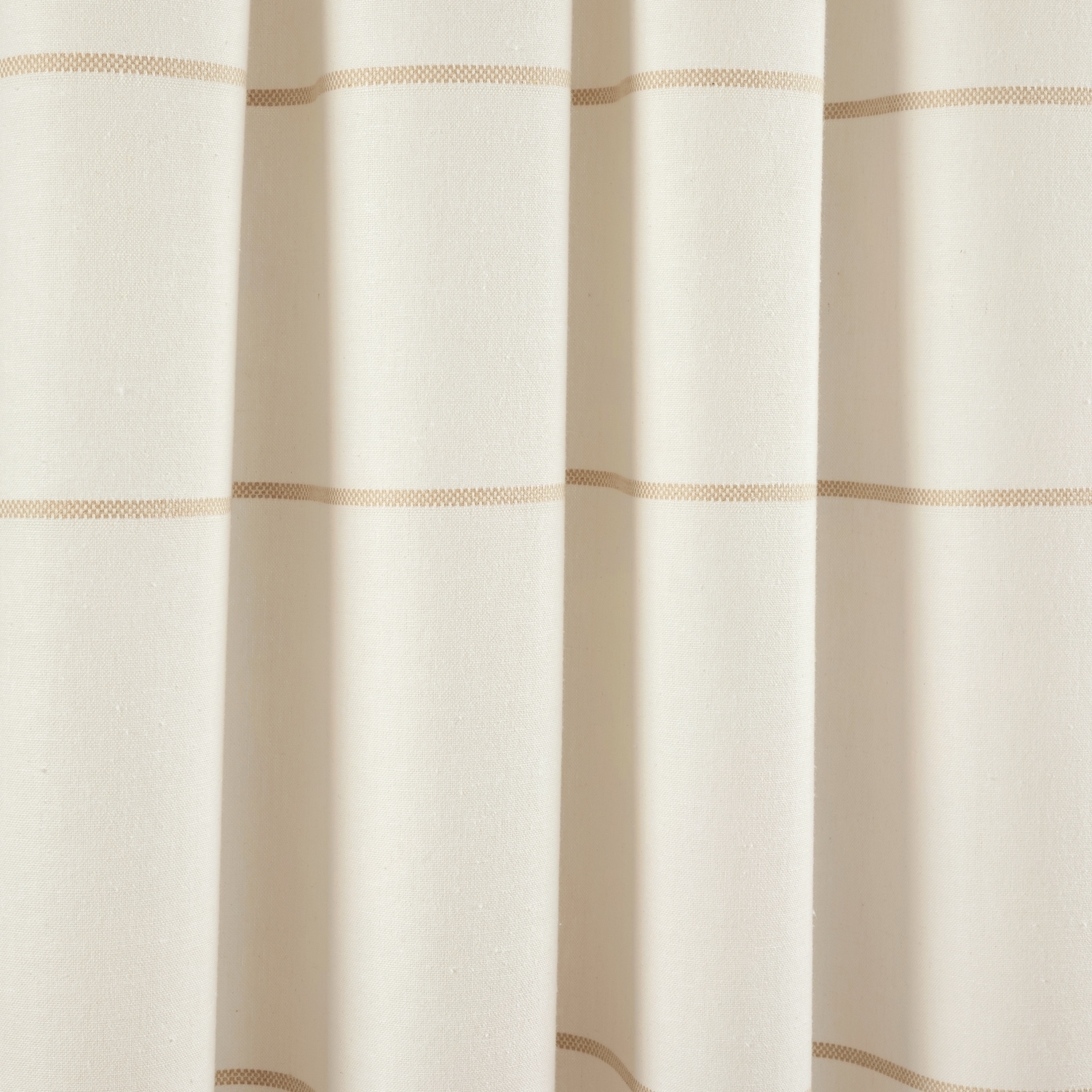 Ivory and Wheat Cotton Boho Tassel Window Curtain Panels, 42"W x 95"L