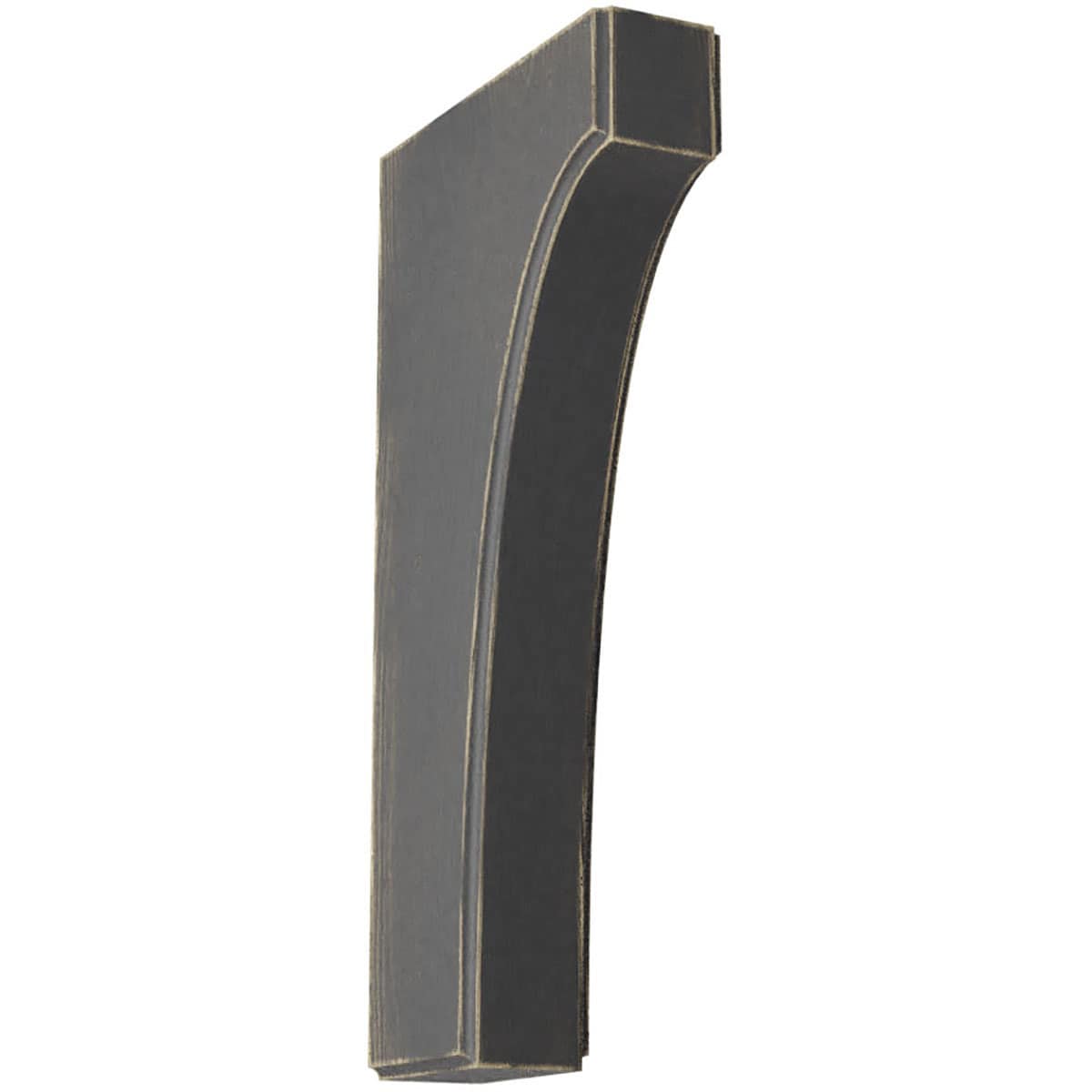 Ekena Millwork BKTWD02X06X12CVBL Clarksville 1-3/4-in x 6-in x 12-in Rubberwood Black Wood Standard Bracket