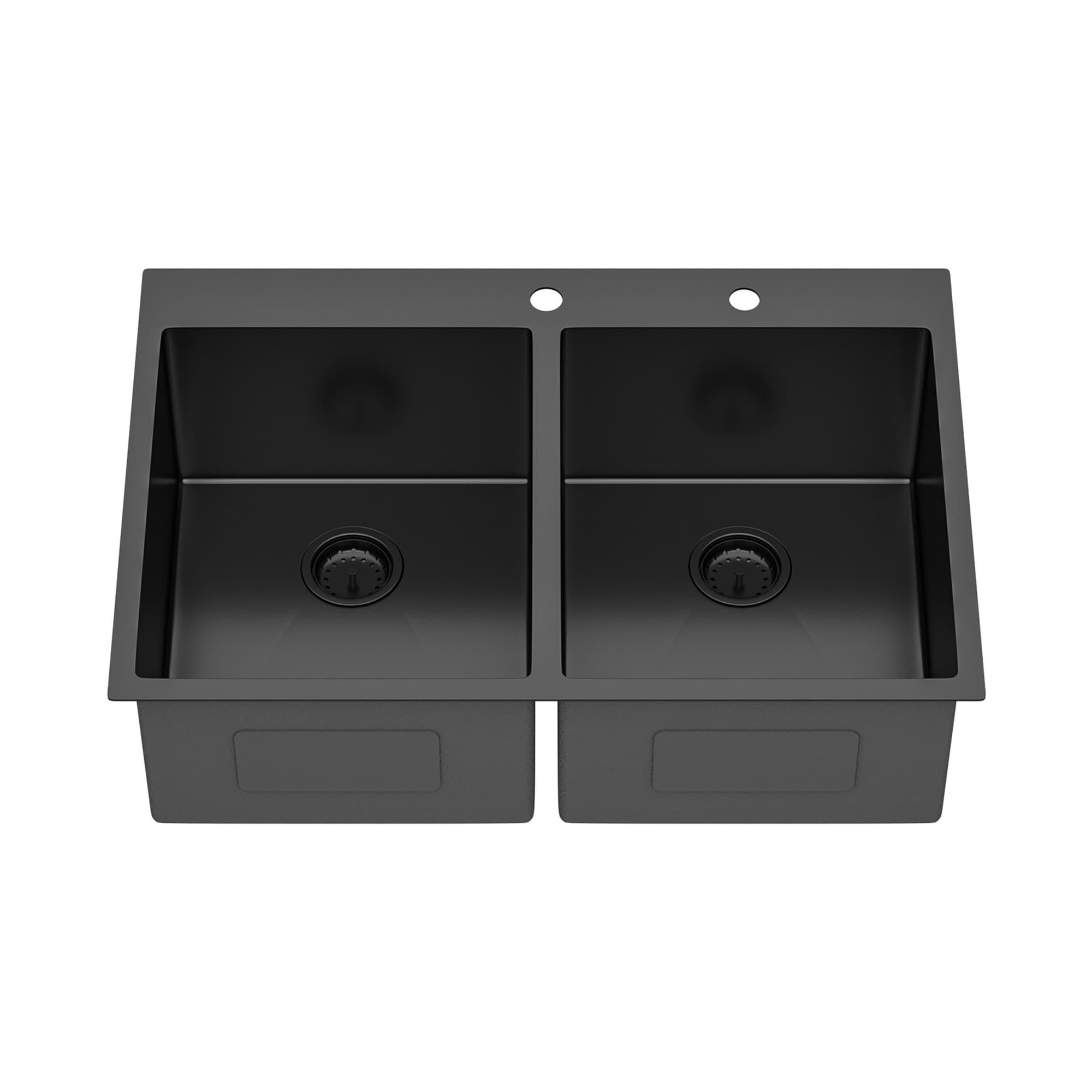 Boyel Living 33-in 18-Gauge Brushed Nickel Stainless Steel Single Bowl Drop-In Kitchen Sink