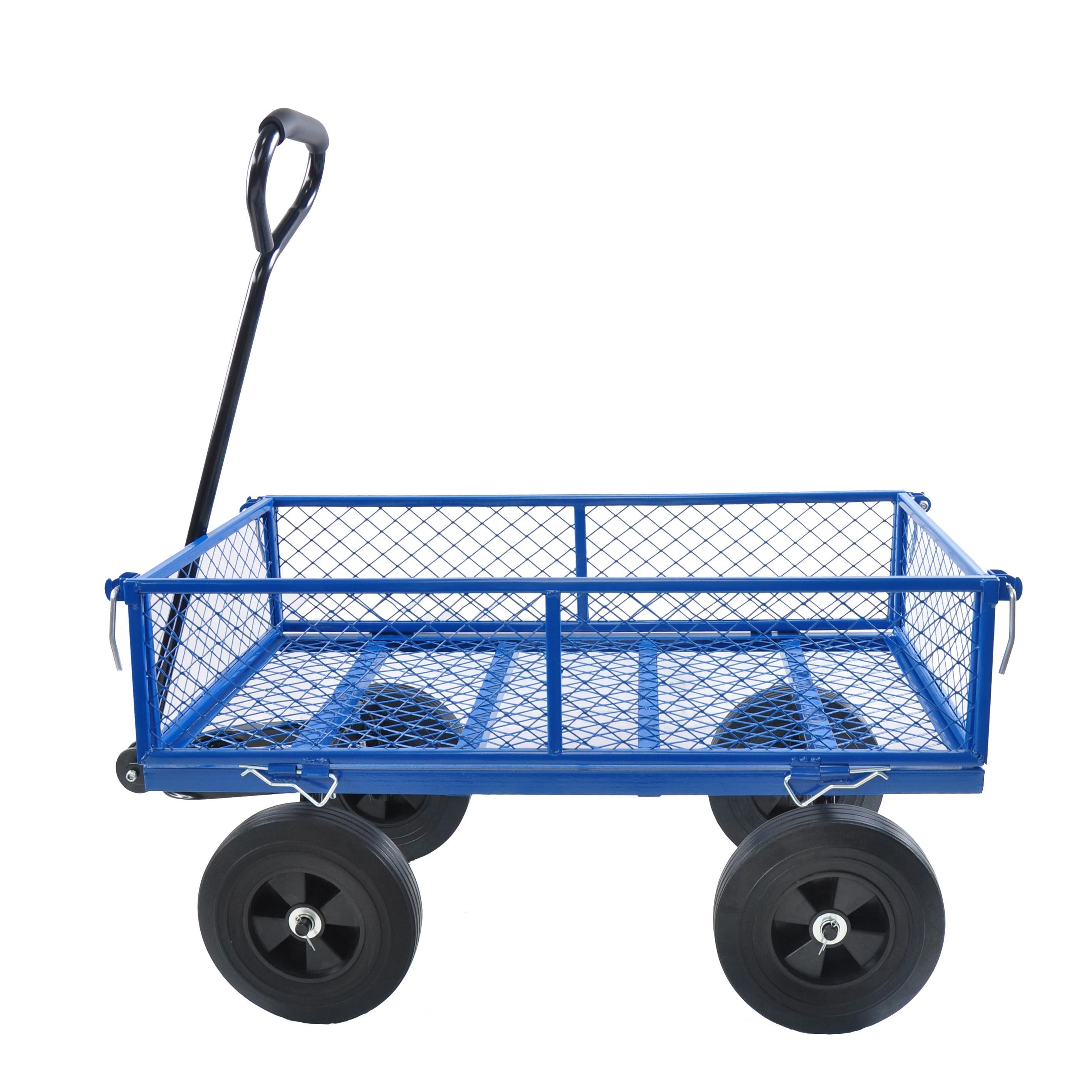 Wheelbarrow Outdoor Four-Wheel Foldable Portable Trolley Cart Trailer Fishing  Trolley Cart Camping Car Camping Cart Outdoor Tools Portable (Color :  Large) : : Sports & Outdoors