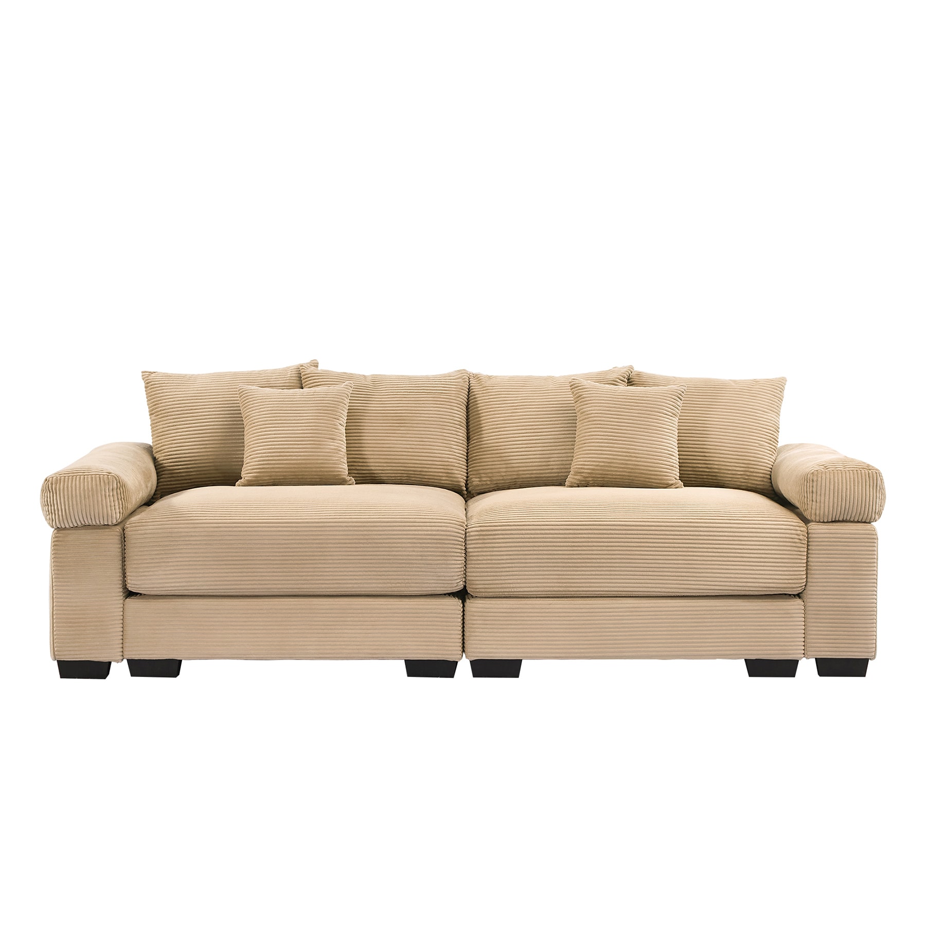 SINOFURN - 92-in W Modern Camel 2-seater Sofa