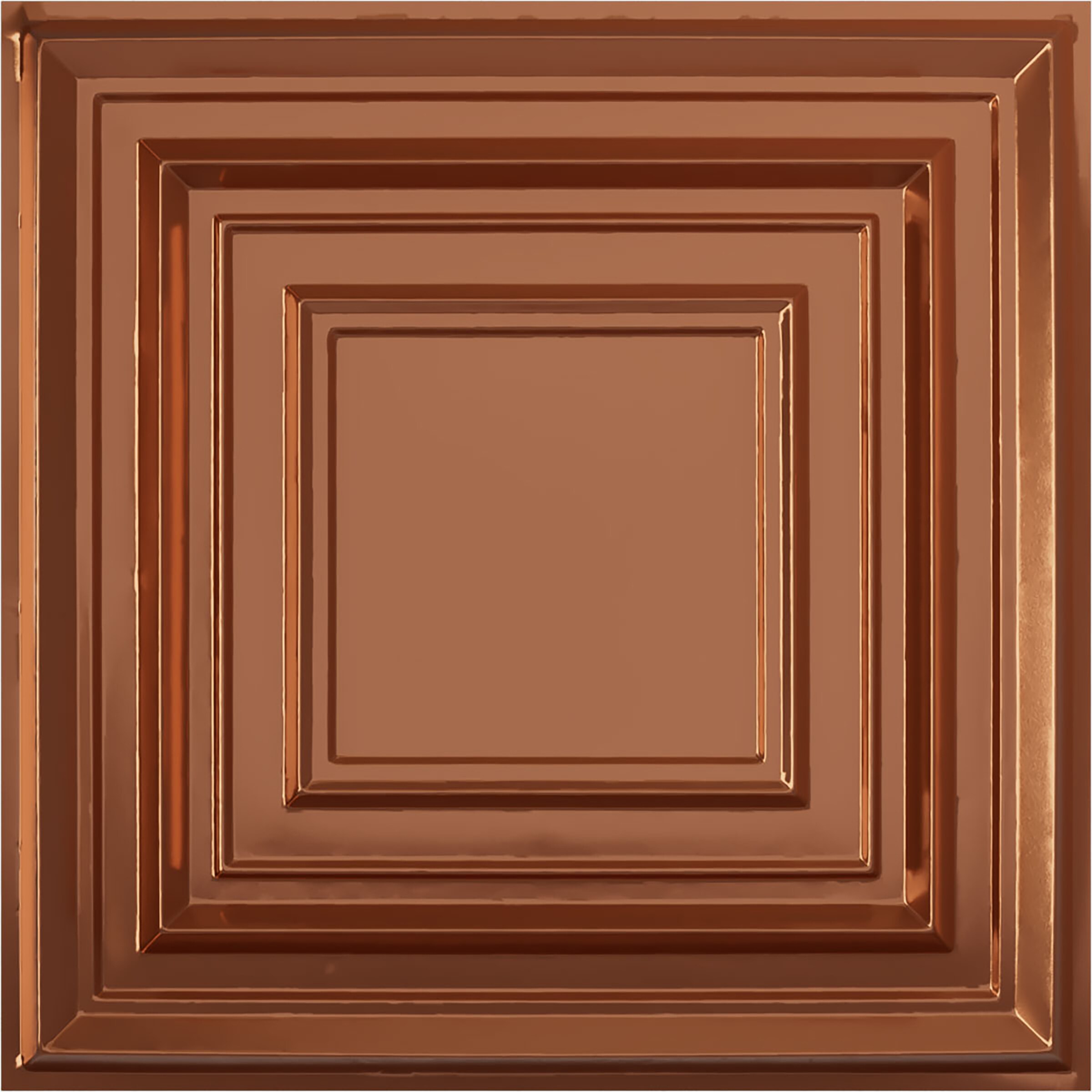 Ekena Millwork WP20X20MXBCO 19-5/8-in x 19-5/8-in Embossed Paintable/Stainable Copper PVC Wall Panel (