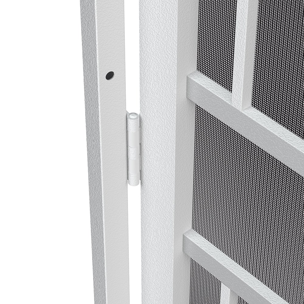 Gatehouse Pasadena 36-in X 81-in White Steel Surface Mount Security ...