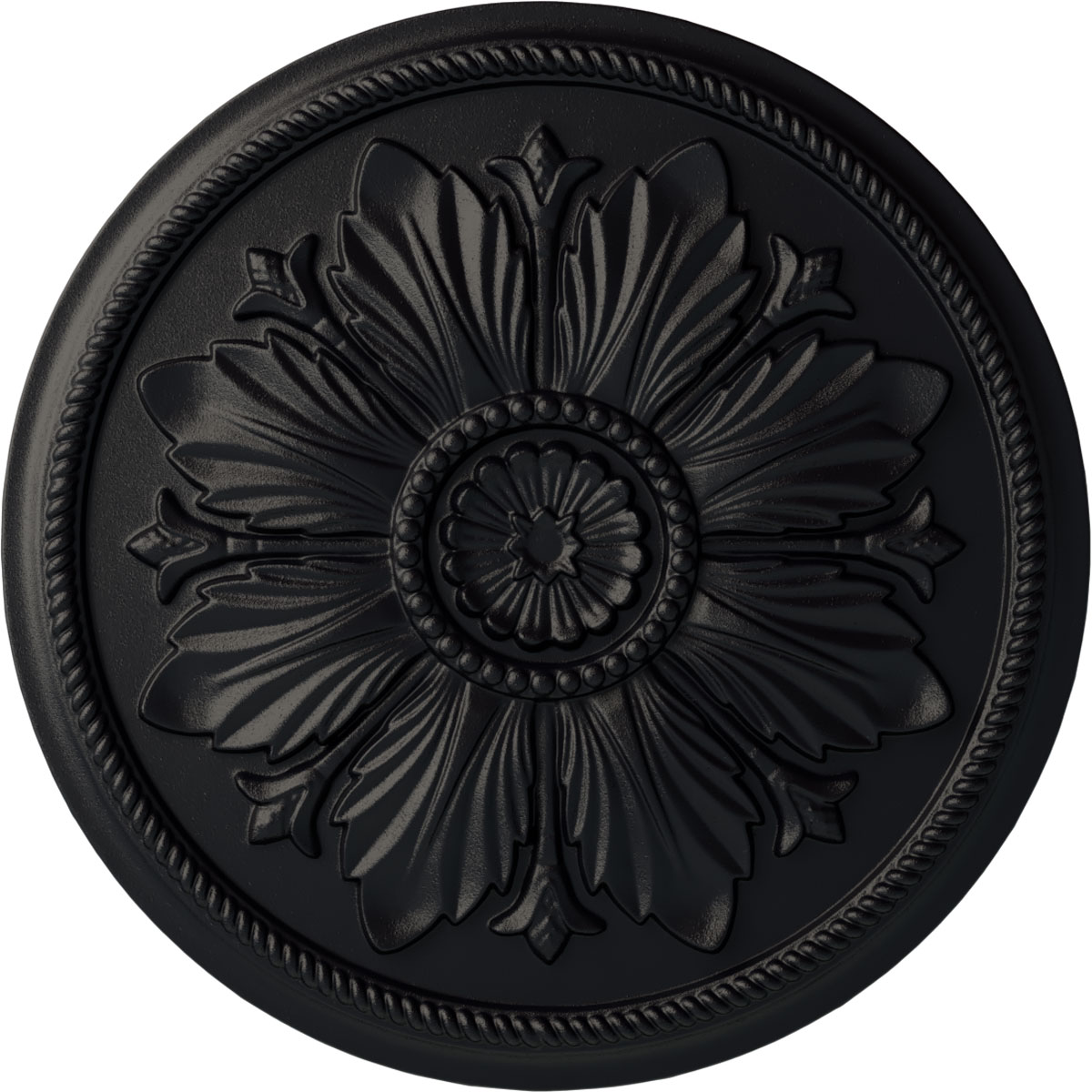 Ekena Millwork CM23KASGS Kaya 23.625-in W x 23.625-in L Painted Steel Gray Polyurethane Whole Ceiling Medallion