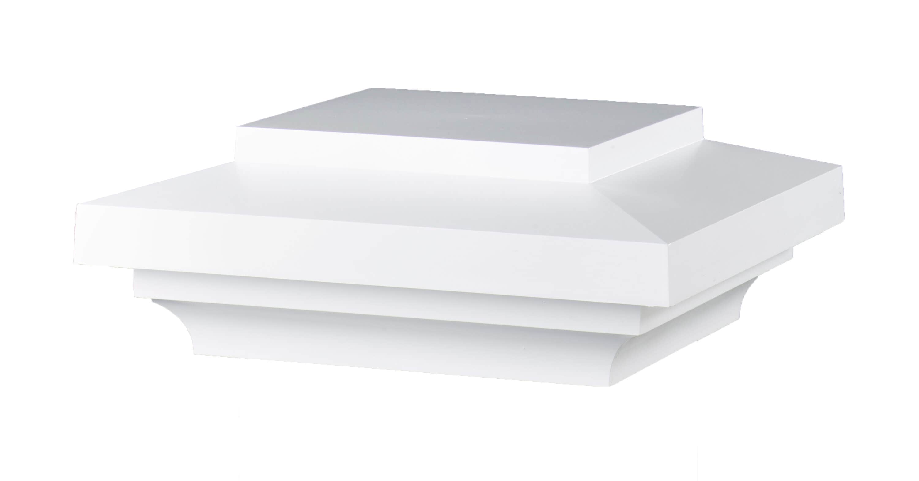 AZEK A6X6PCAPW 6-in x 6-in Reserve Rail White Composite Deck Post Cap