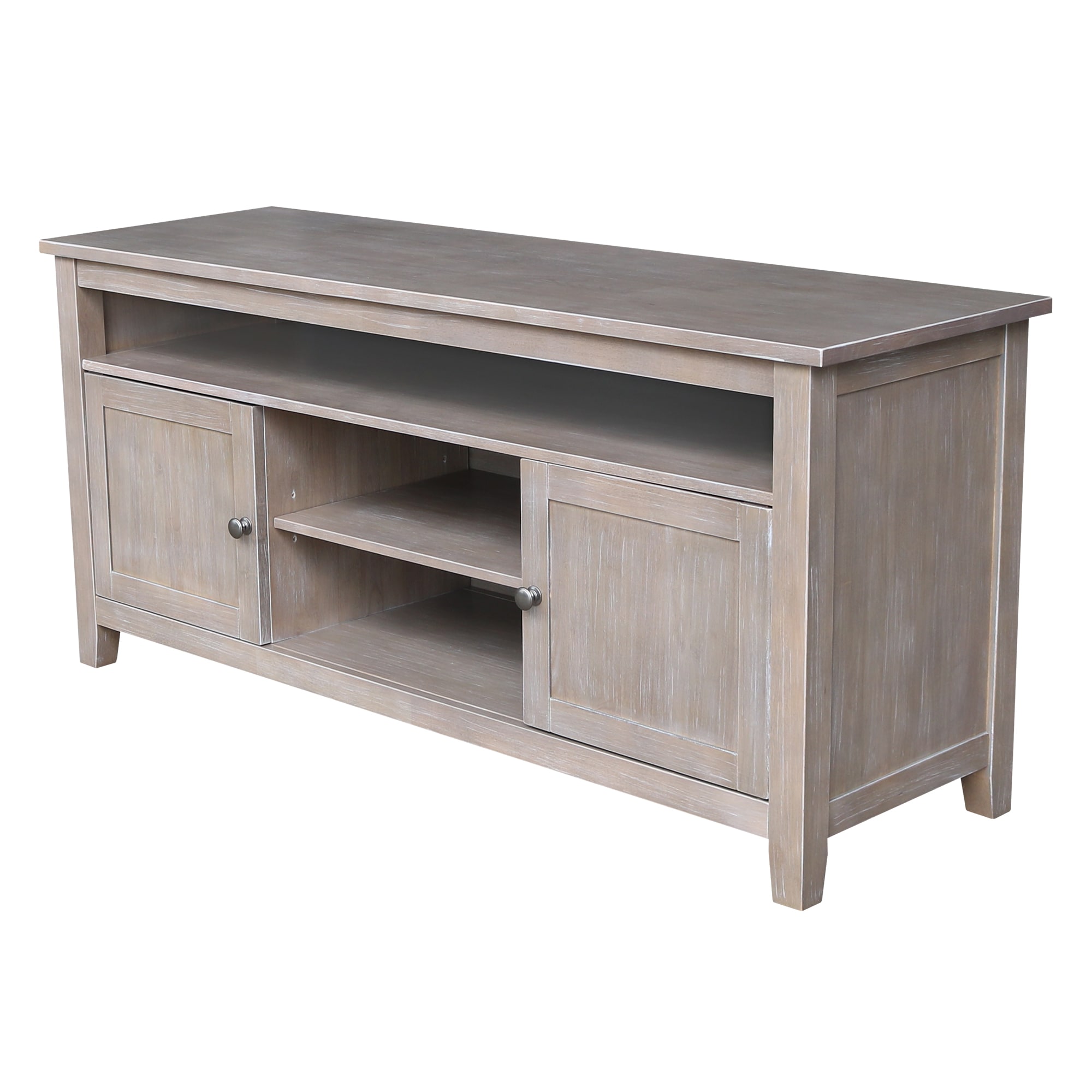 International Concepts TV09-51 Traditional Washed Gray Taupe TV stand ( Accommodates TVs up to 60-in )