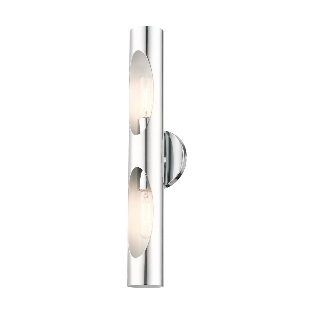 Novato Polished Chrome Dimmable 2-Light ADA Wall Sconce