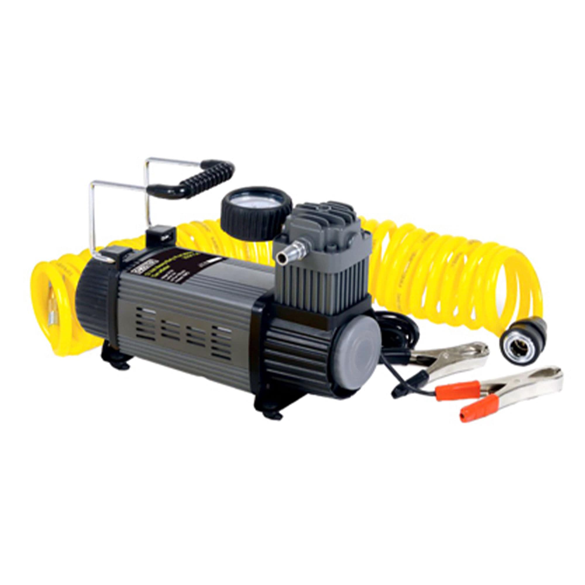 Master Mechanic 397487 12 Volt Portable Tire Inflator with 120 Maximum PSI and Bag for Wheel and Tire Air Compressors and Inflators Black